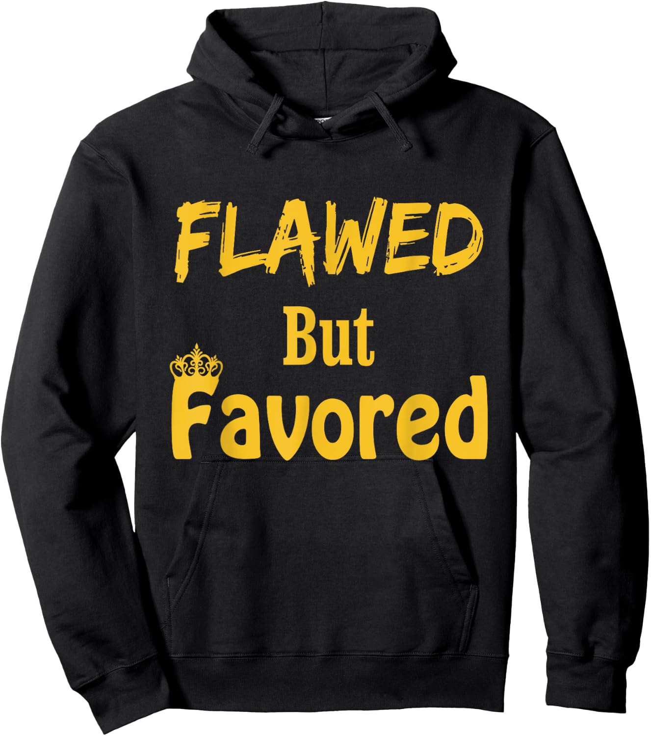 Flawed But Favored Design Hoodie - Hoodie | Black