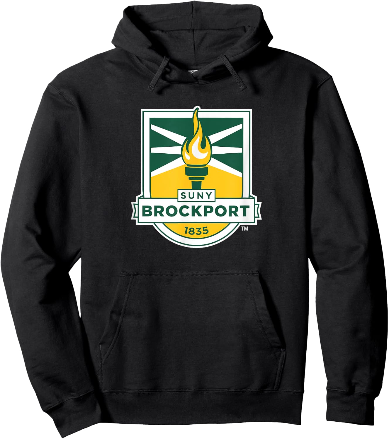 SUNY Brockport Golden Eagles Institutional Shield Hoodie - Hoodie | Black