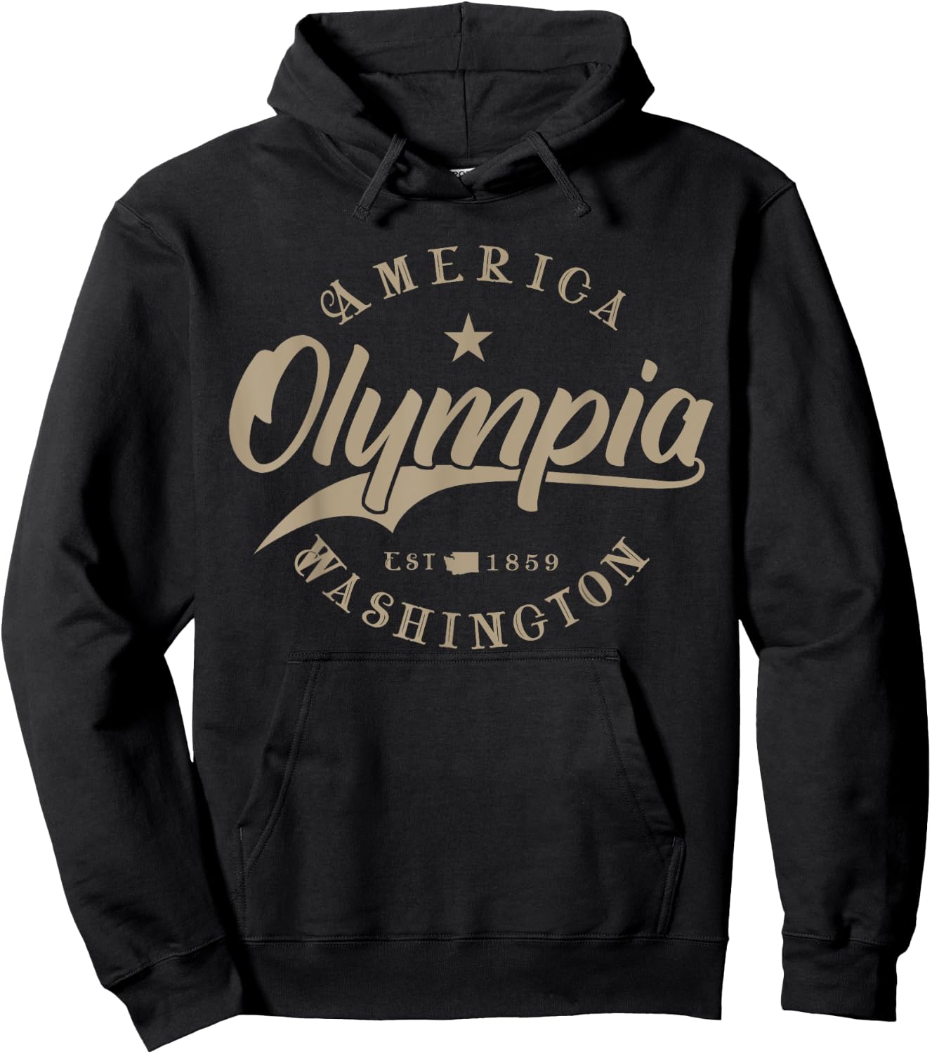 Olympia WA | Washington Hoodie - Hoodie | Black