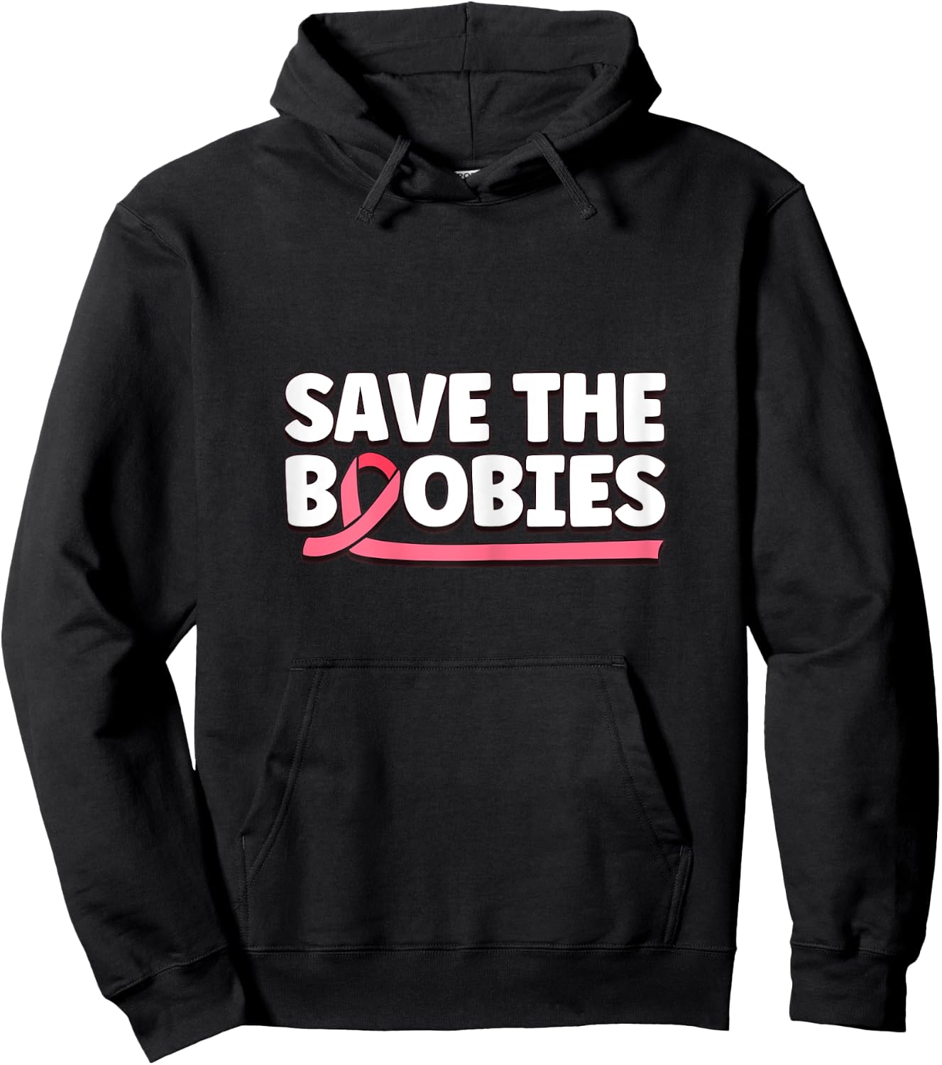 Inspirational Save The Boobies Breast Cancer Awareness Hoodie - Hoodie | Black