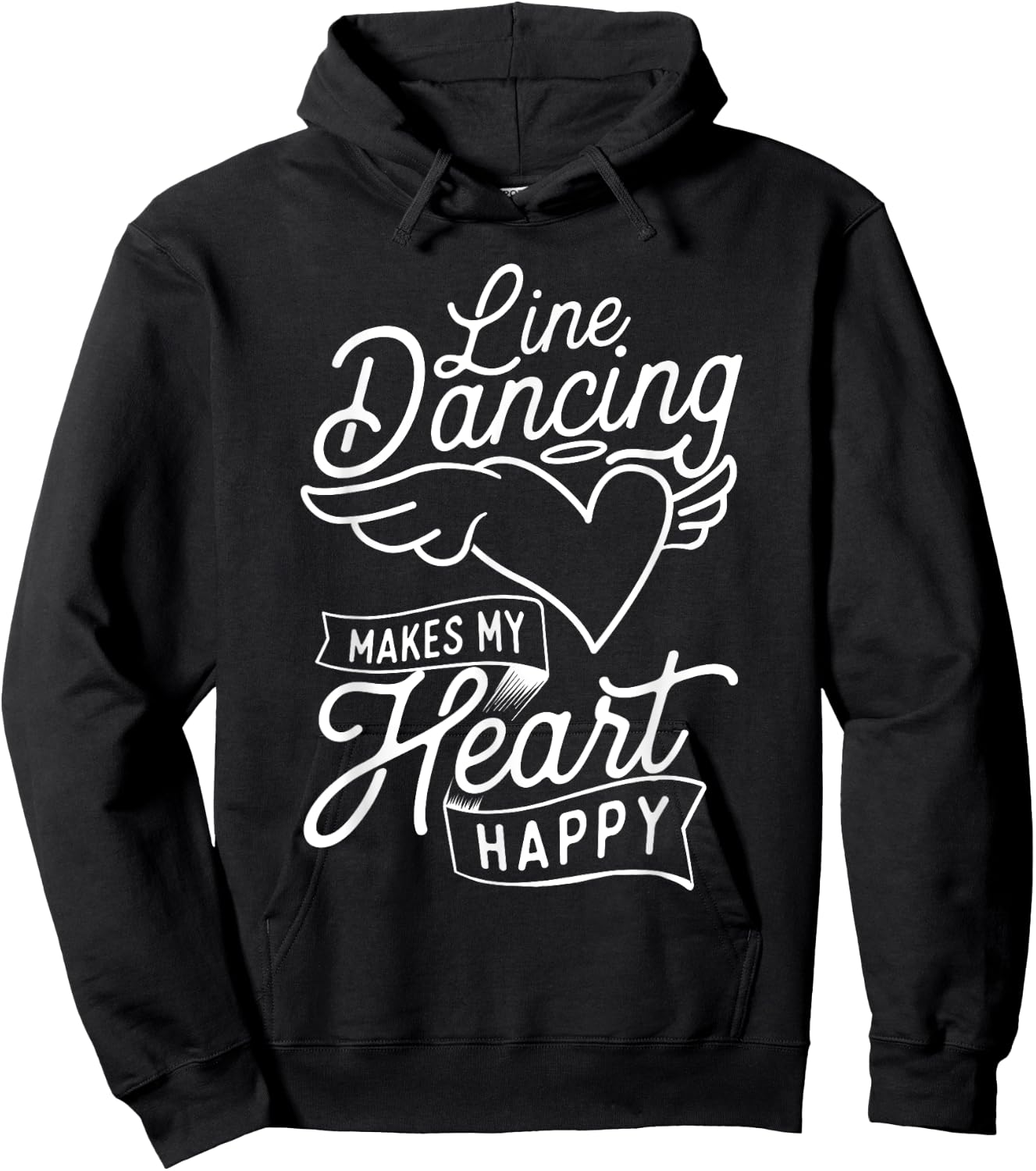 Line Dancing Makes My Heart Happy - Country Western Dancer Hoodie - Hoodie | Black