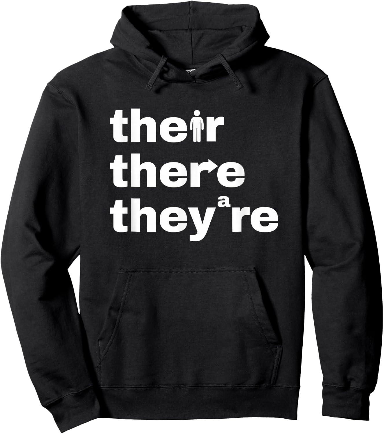 Their There They're Grammar Lesson Language Arts Teacher Men Women Kids Hoodie - Hoodie | Black