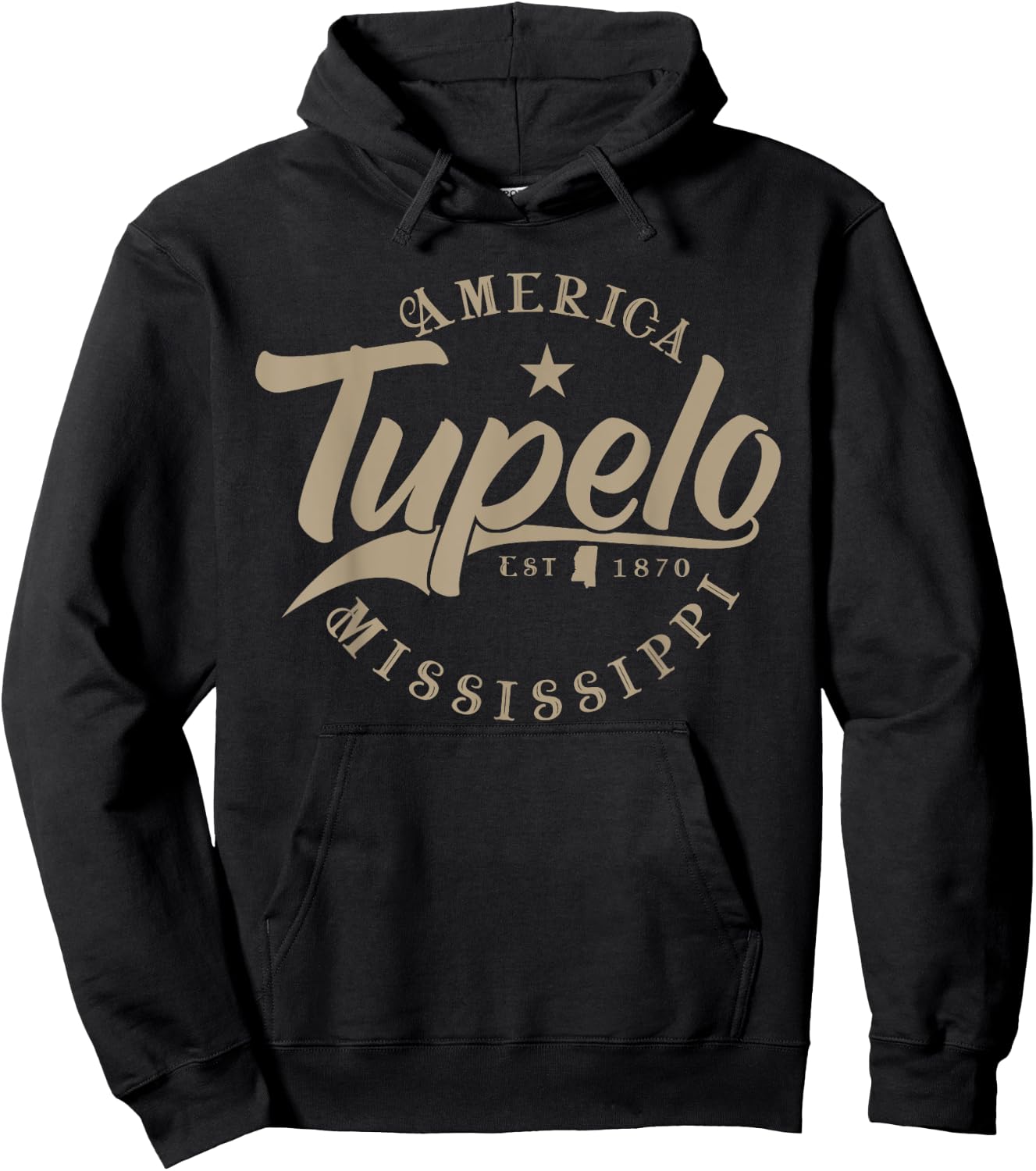 Tupelo MS | Mississippi Hoodie - Hoodie | Black
