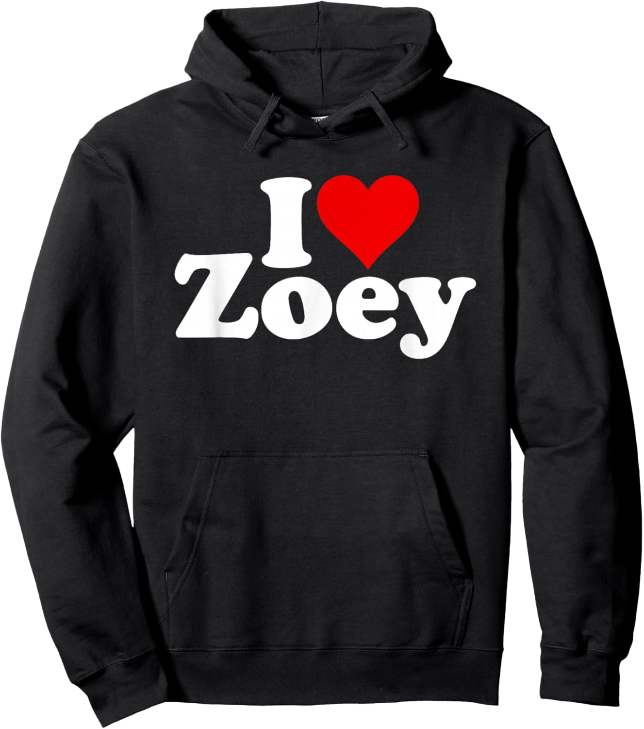 I Love Heart Zoey Zoe Hoodie - Hoodie | Black