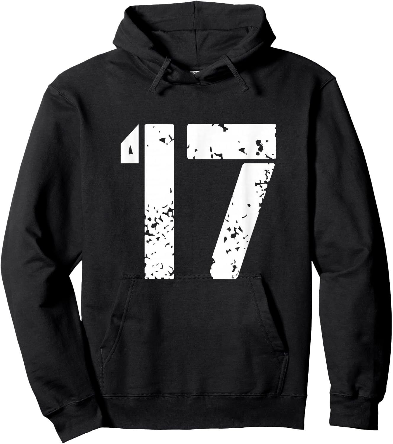 Number 17 Front + Back Varsity Team - 17th Birthday Hoodie - Hoodie | Black