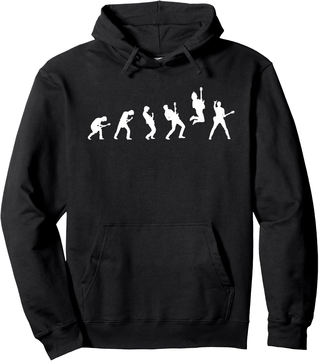 Guitarist with Guitar Evolution Hoodie - Hoodie | Black