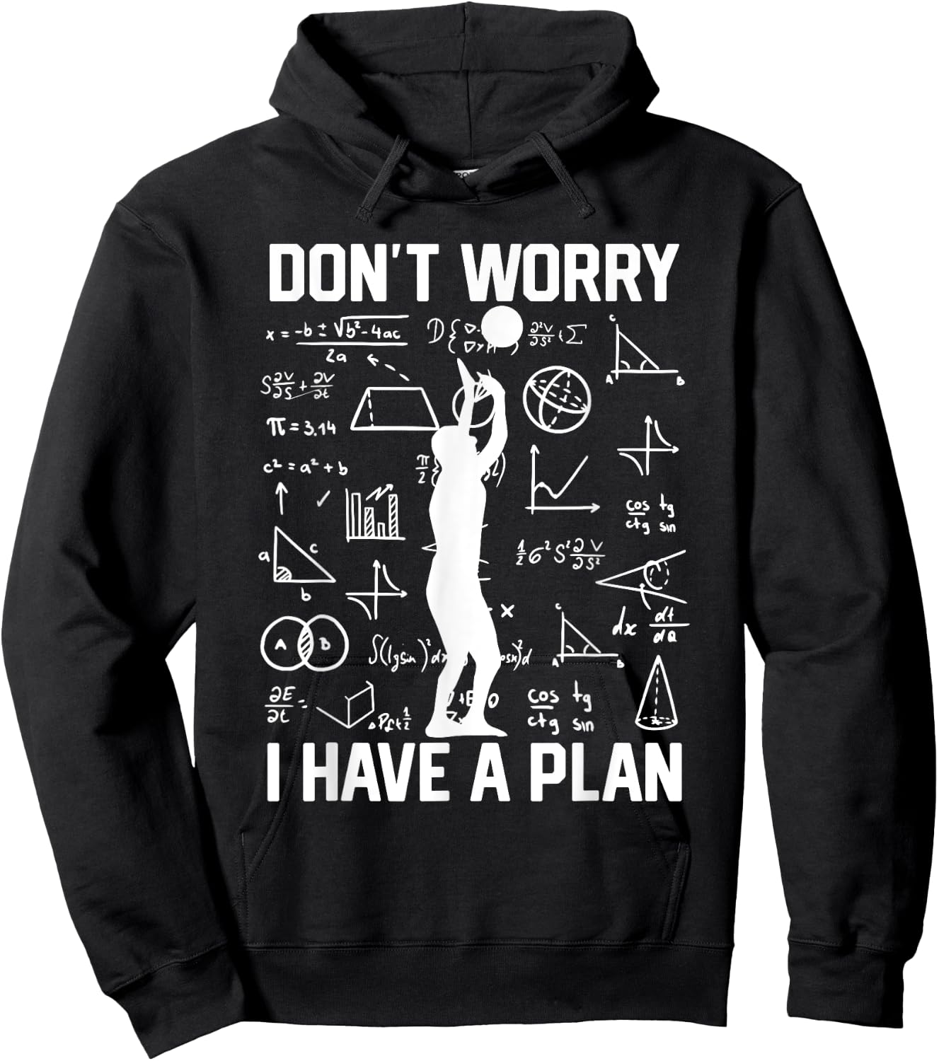 Setter Don't Worry I Have A Plan Men Volleyball School Hoodie - Hoodie | Black
