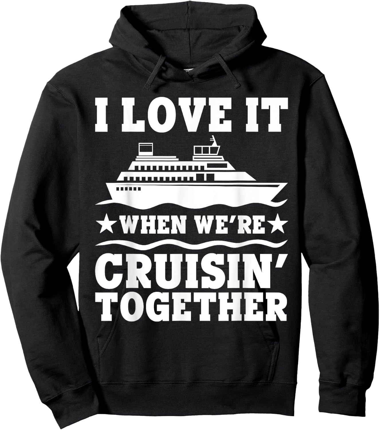 Cruise Art Men Women Couple Cruising Ship Vacation Lovers Hoodie - Hoodie | Black