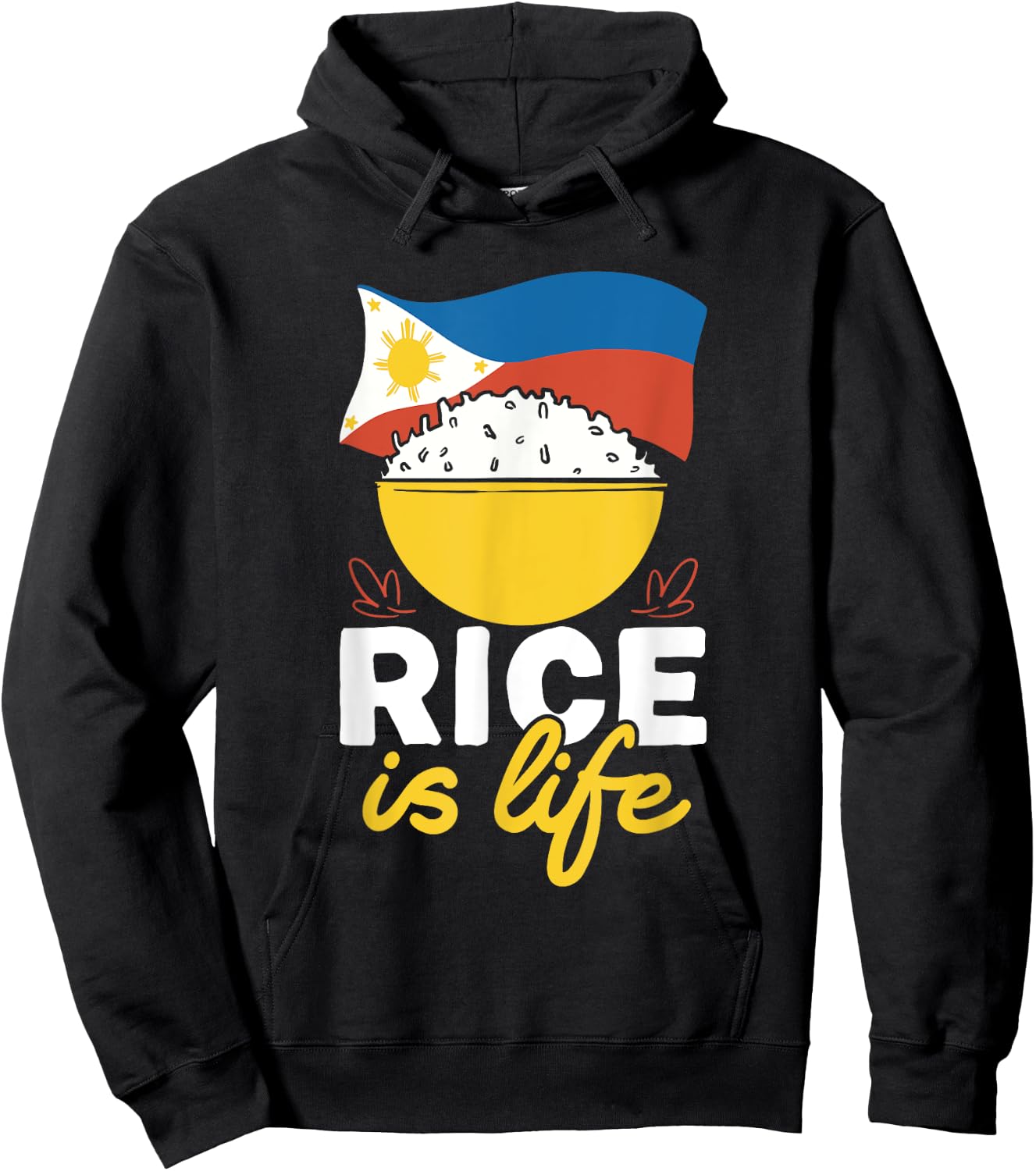 Philippines Filipino Rice Is Life Filipino Hoodie - Hoodie | Black