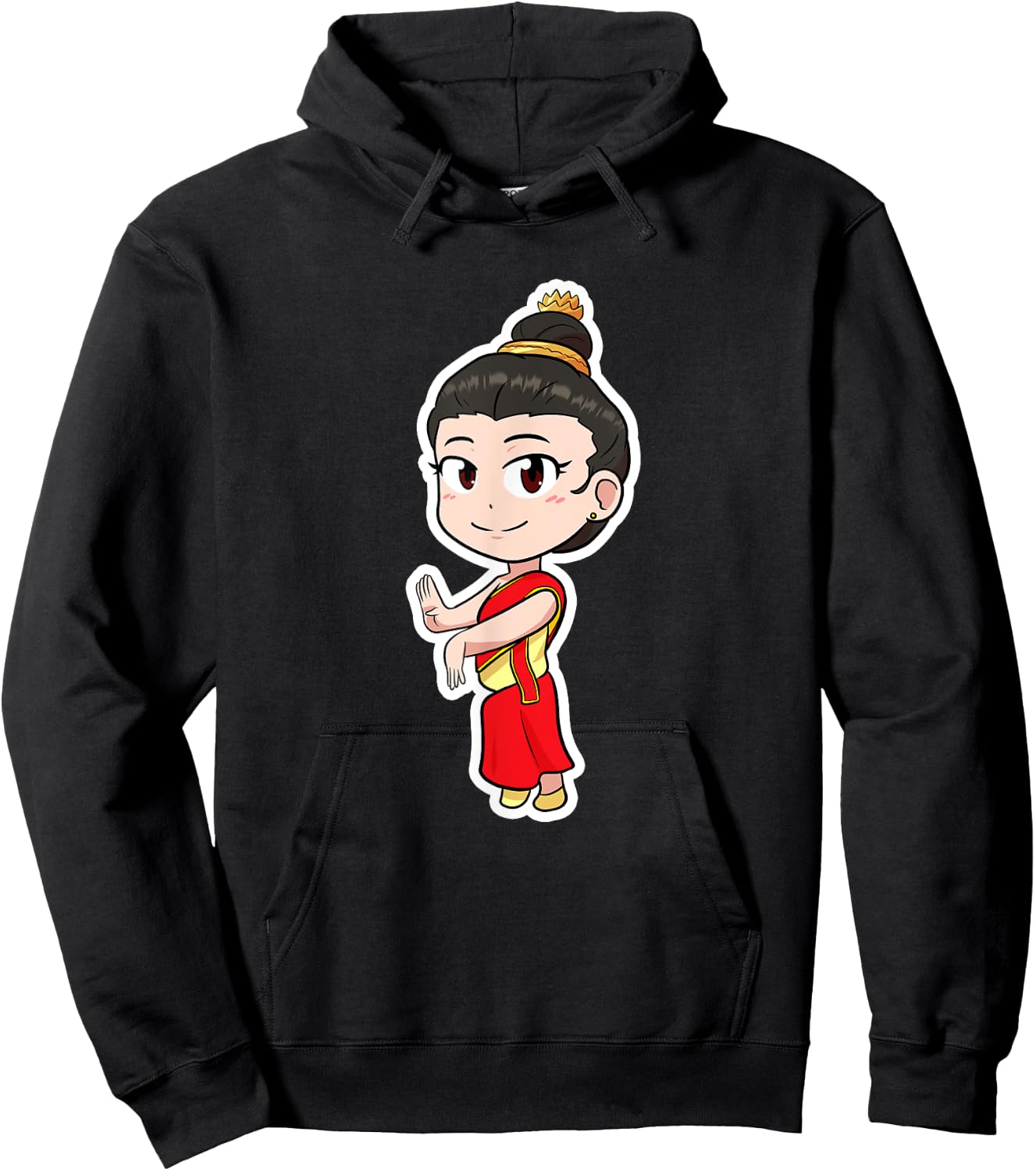 Laos Lao Laotian Proud Flag Traditional Dress Lao Sinh Girl Hoodie - Hoodie | Black