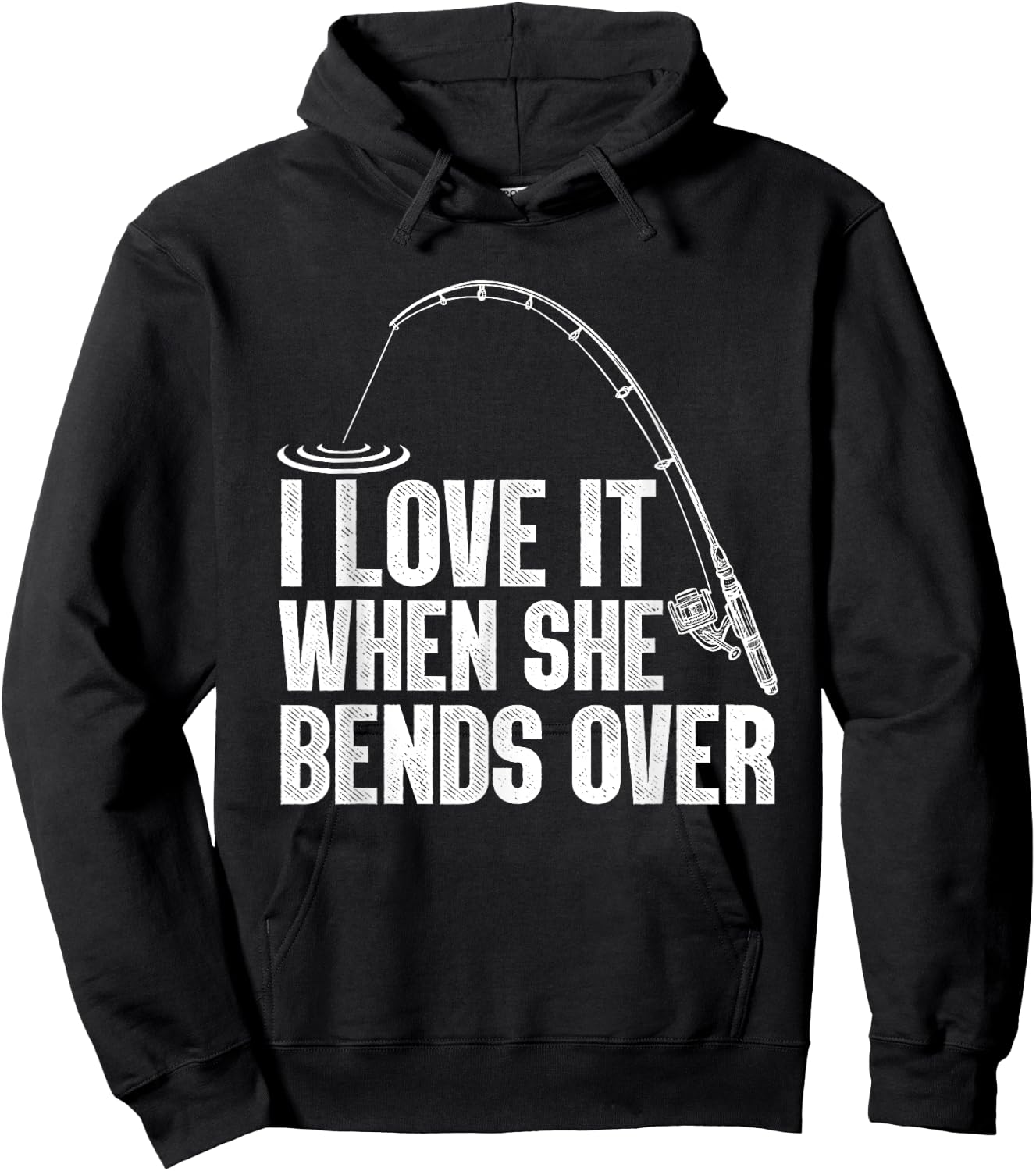 Funny Fishing Design Women Fisherman Fishing Rod Hoodie - Hoodie | Black