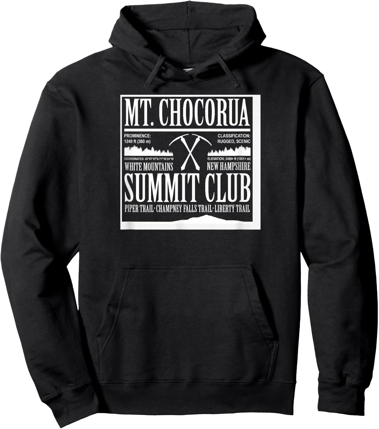 Mt. Chocorua Summit Club Hoodie - Hoodie | Black