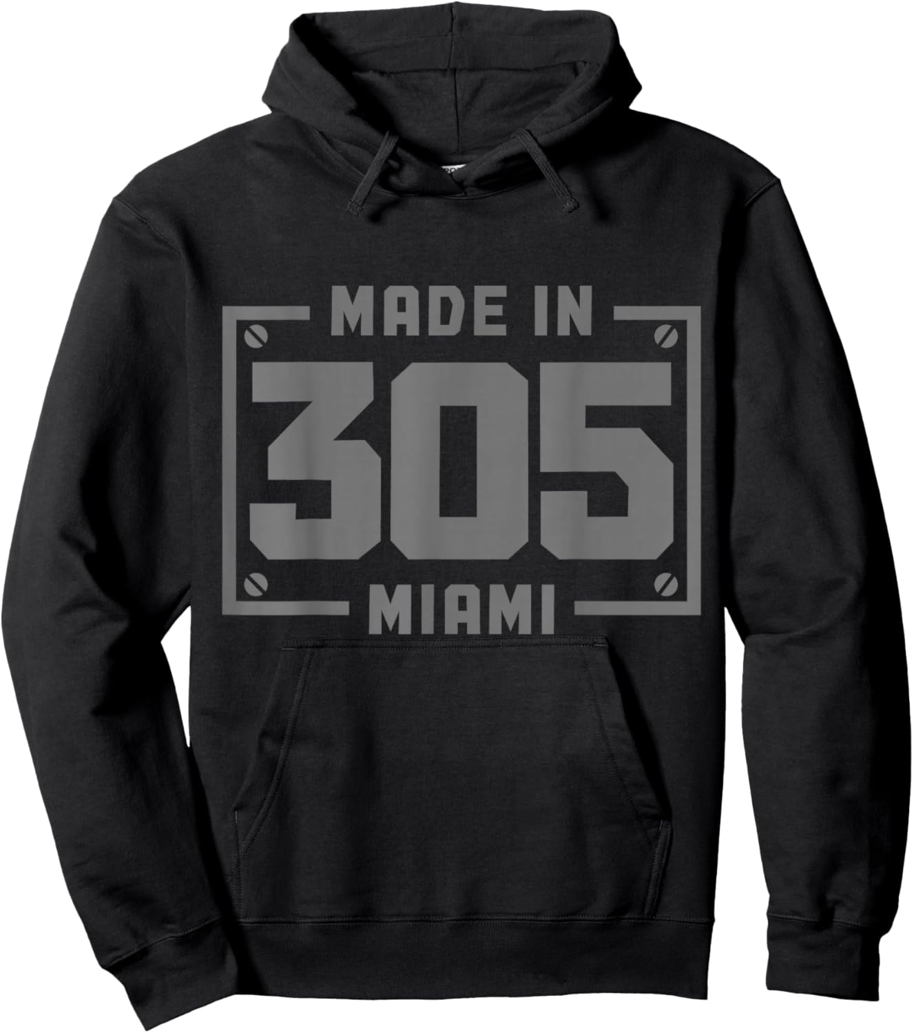 Miami Florida 305 Area Code Vintage FL Pride Hoodie - Hoodie | Black