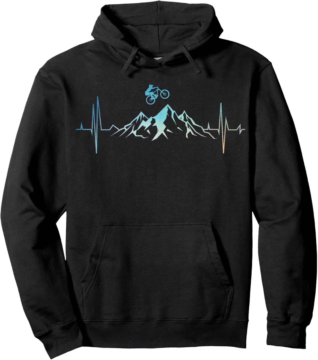 Funny Mountain Bike Art Women MTB Mountain Biker Hoodie - Hoodie | Black