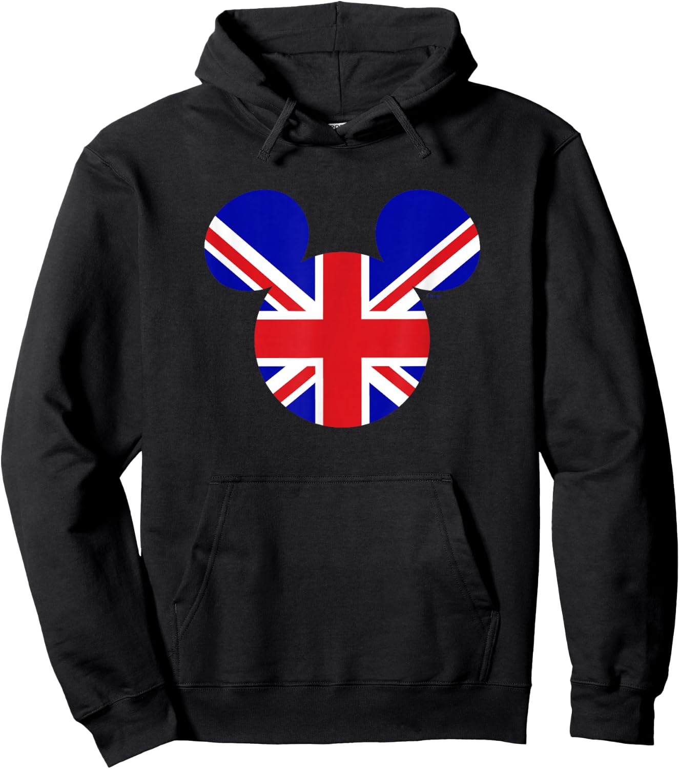 Disney Mickey Mouse King's Coronation UK Flag Union Jack Hoodie - Hoodie | Black