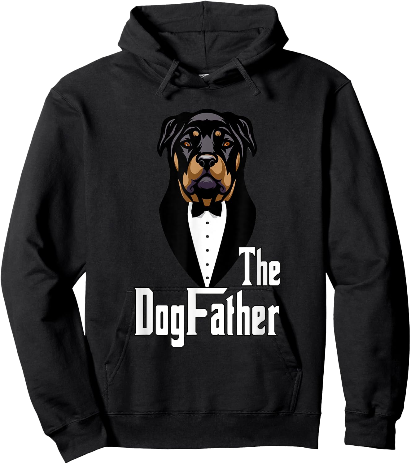 Rottweiler | The Dogfather Dog | Funny Gift Dog Lover Women Kids Hoodie - Hoodie | Black