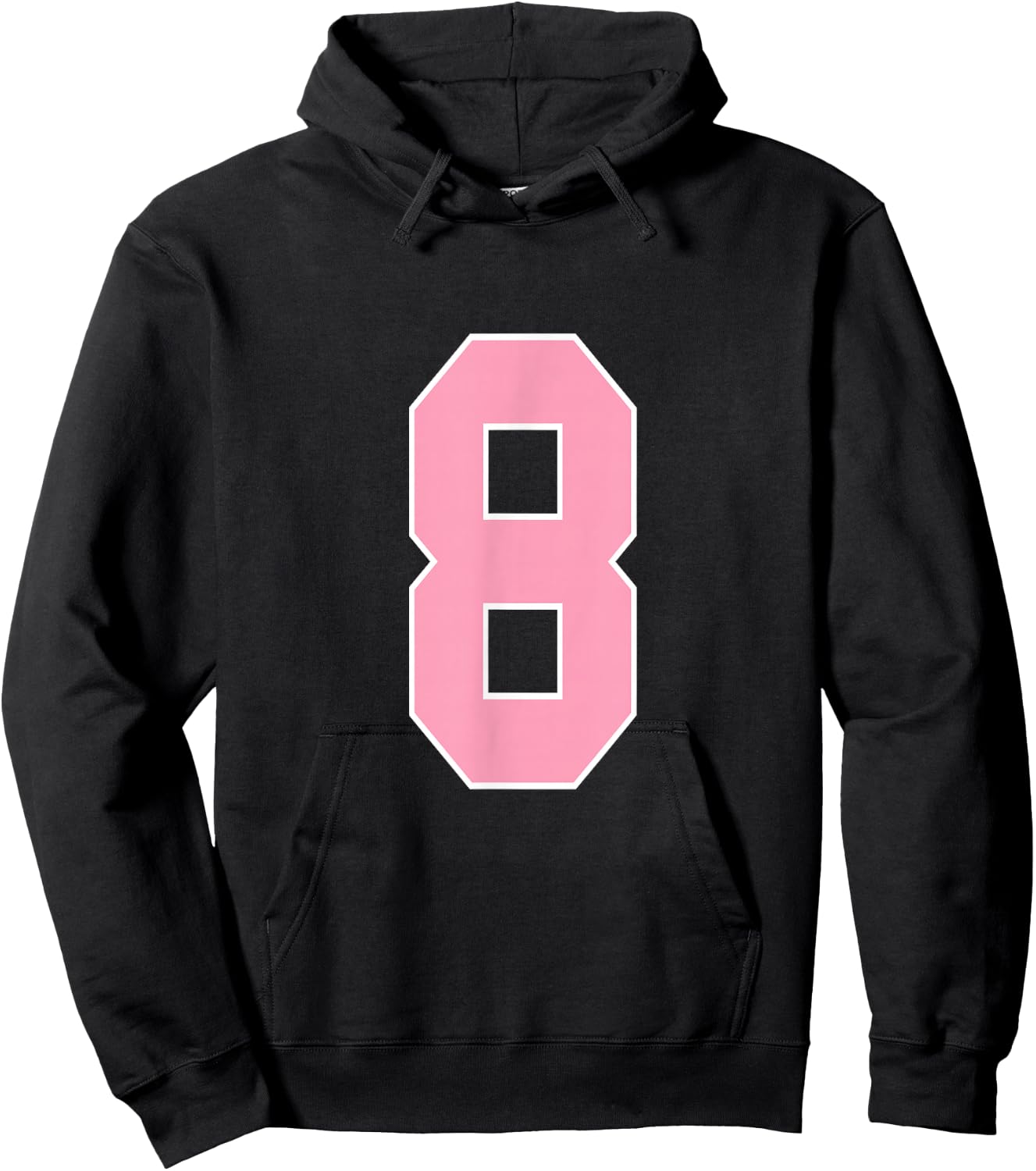 Number 8 Shirt Pink Football Basketball Breast Cancer Aware Hoodie - Hoodie | Black