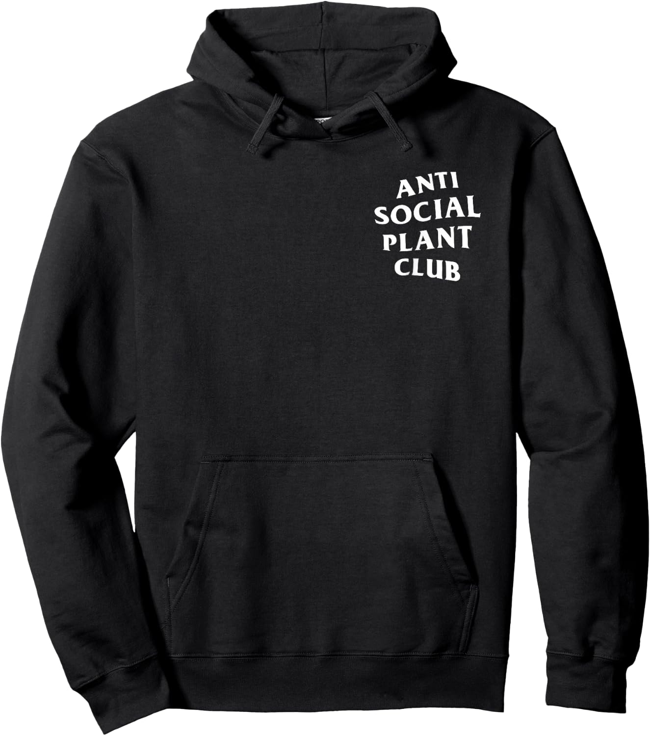 Anti Social Plant Club: White Logo (Front + Back) Hoodie - Hoodie | Black