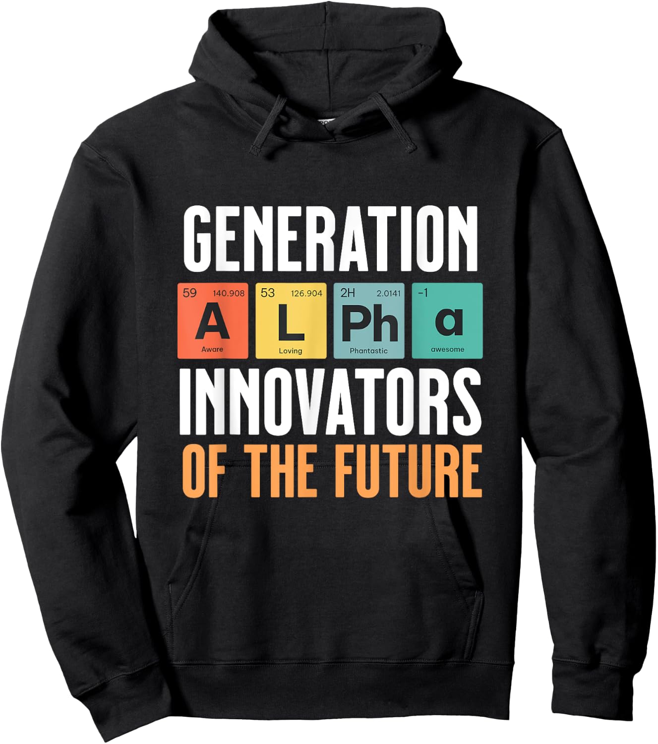 Generation Alpha - Innovators of the Future - Periodic Table Hoodie - Hoodie | Black