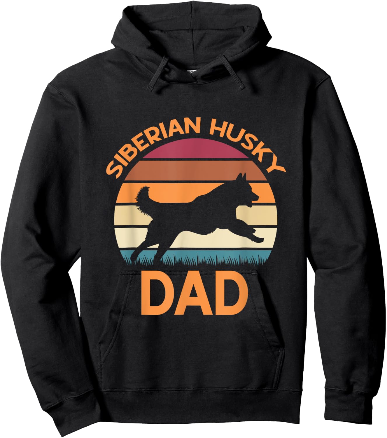 Siberian Husky Dad Husky Dog Lover Dad Women Hoodie - Hoodie | Black