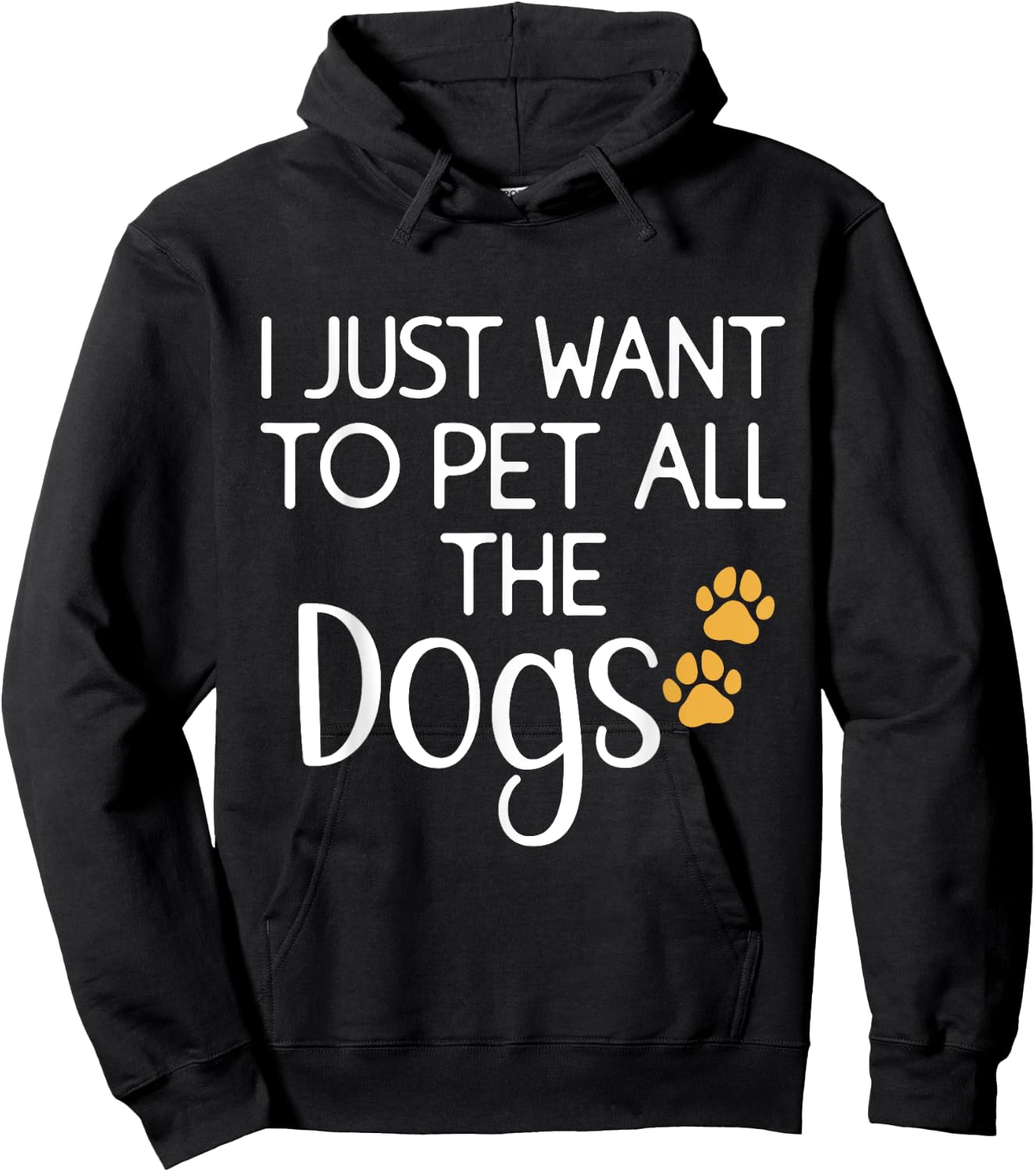 Cute Dog Lover I Just Want To Pet All The Dogs Women Kids Hoodie - Hoodie | Black