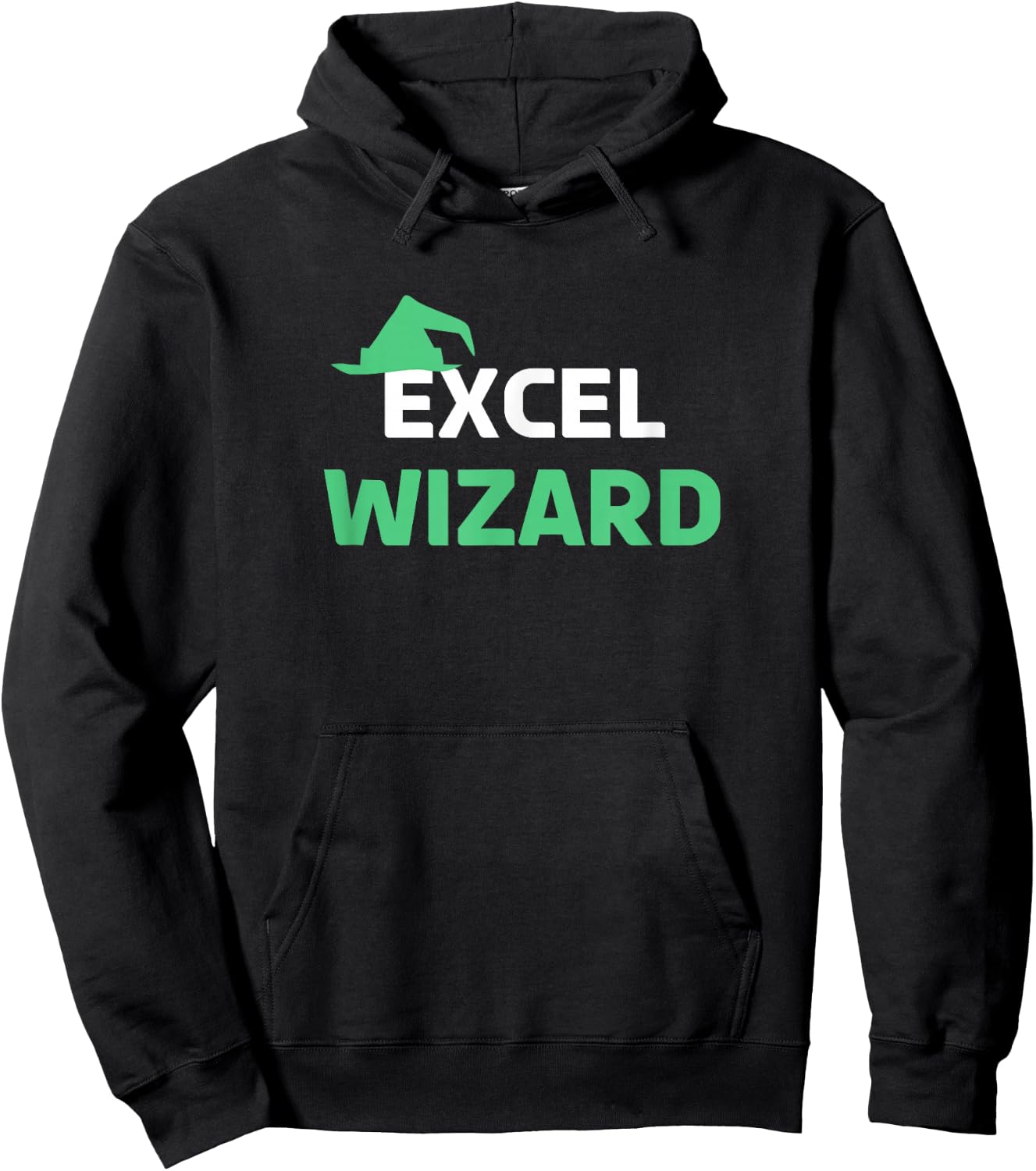 Excel Wizard Funny Spreadsheet Excel Humor Gifts Hoodie - Hoodie | Black