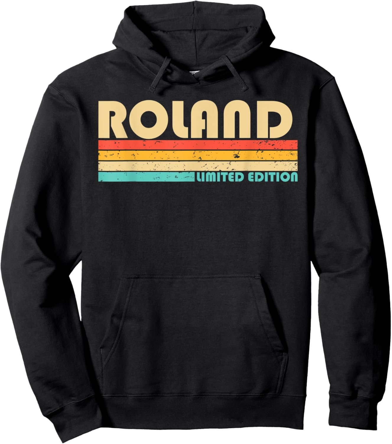 ROLAND Surname Funny Retro Vintage 80s 90s Birthday Reunion Hoodie - Hoodie | Black