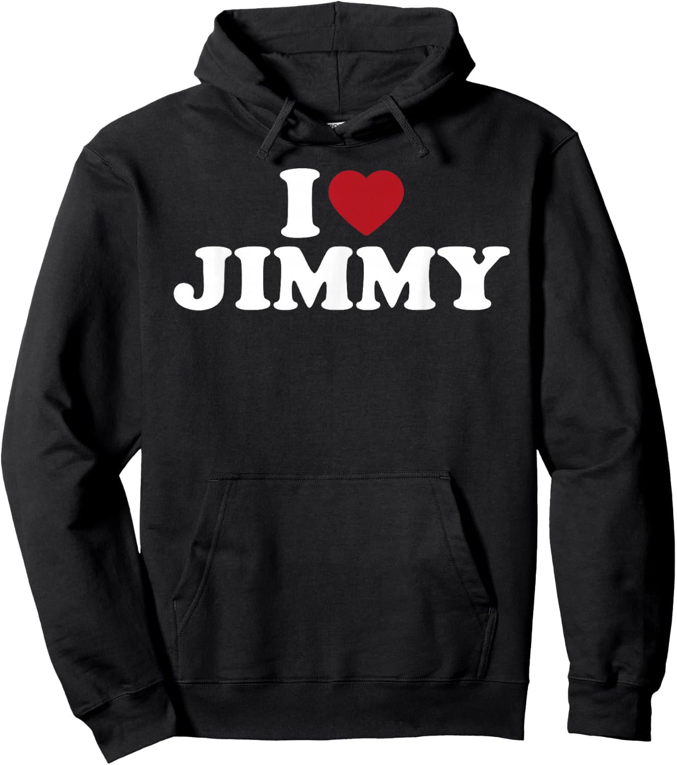 I Love Jimmy, I Heart Jimmy Red Heart Hoodie - Hoodie | Black