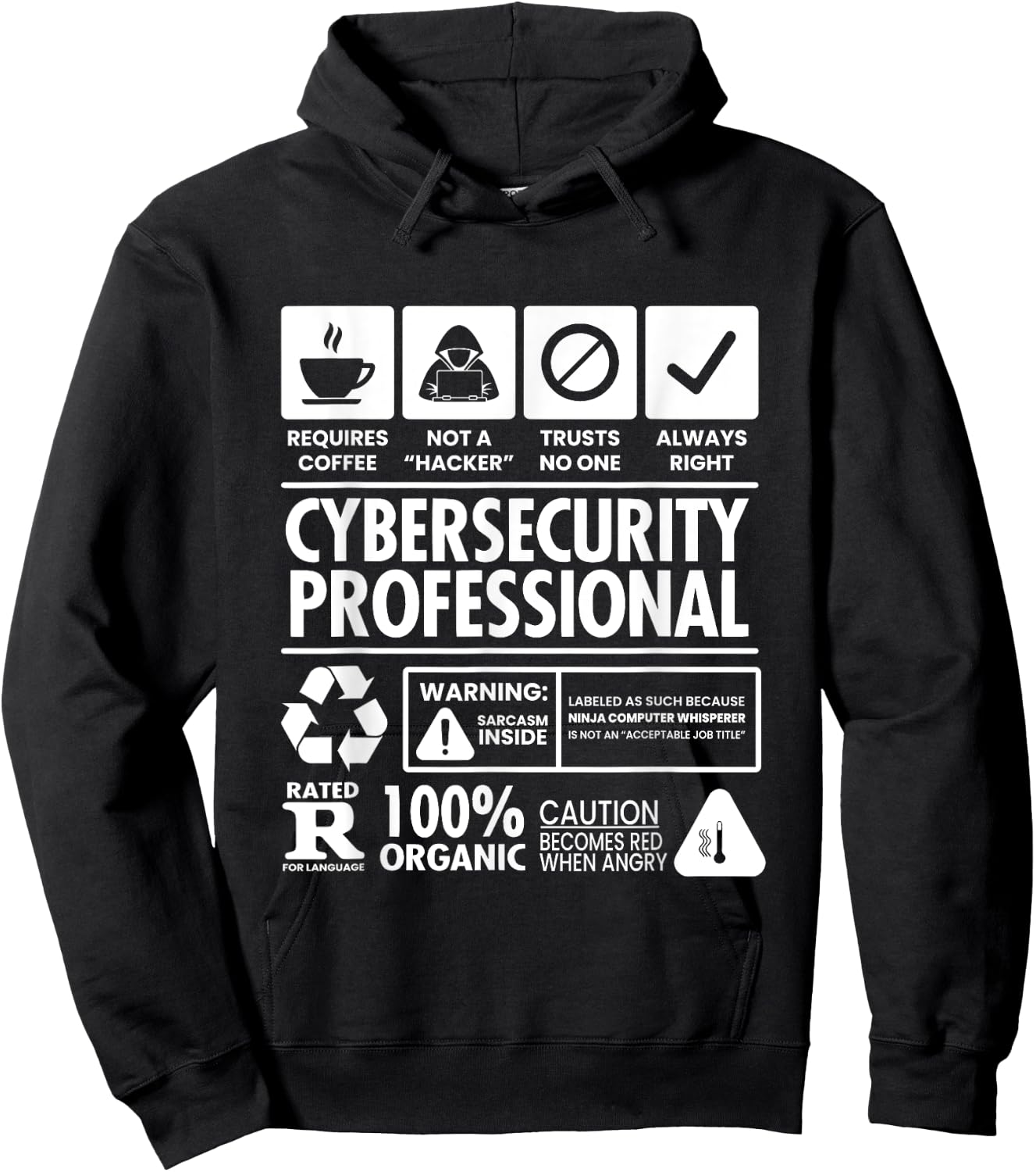 Funny Cybersecurity IT Support IT Security Network Engineer Hoodie - Hoodie | Black