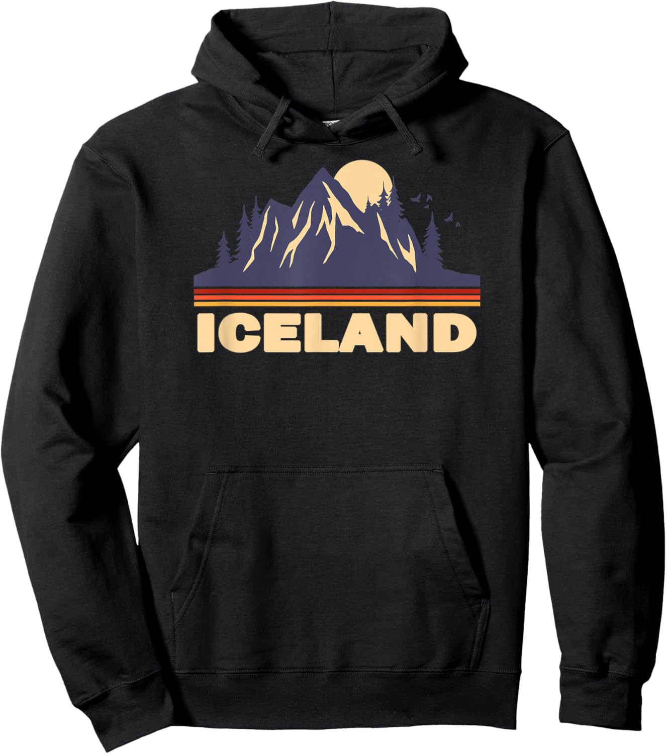 Iceland Mountains Volcanoes Hoodie - Hoodie | Black
