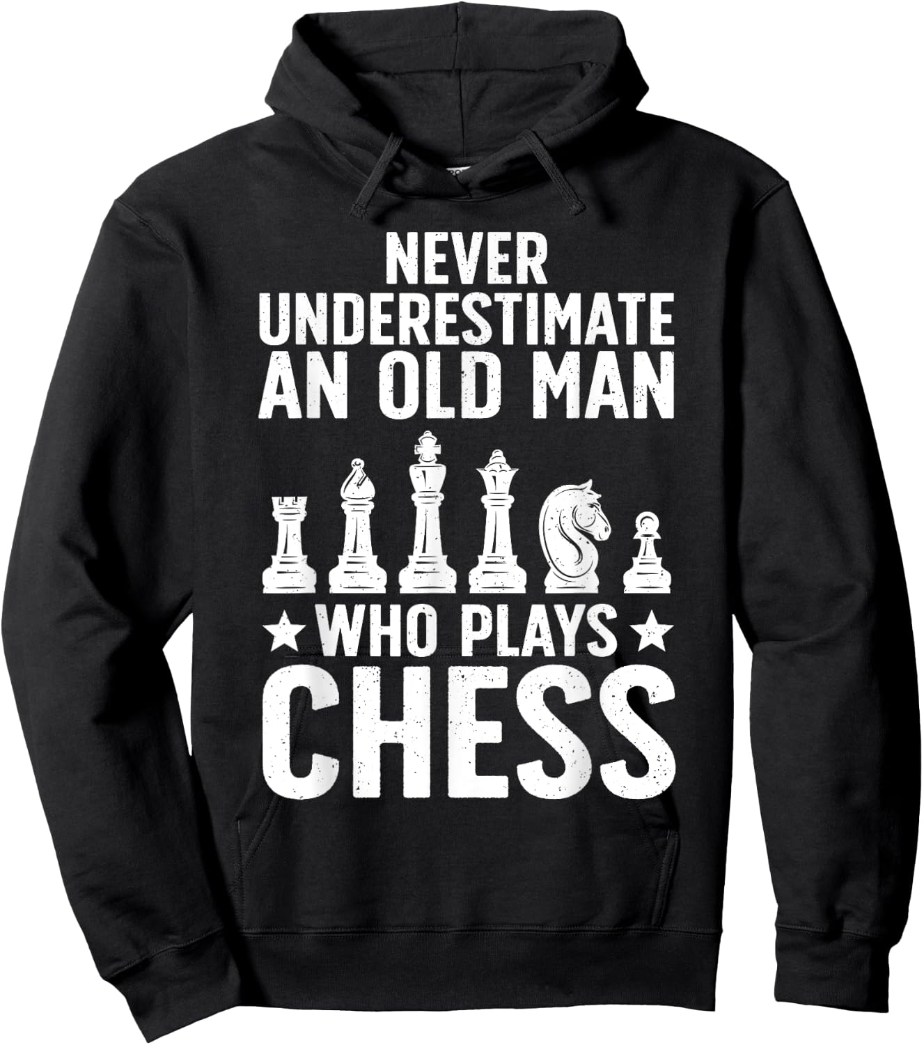 Best Chess Player Art Dad Grandpa Chess Lover Pieces Hoodie - Hoodie | Black