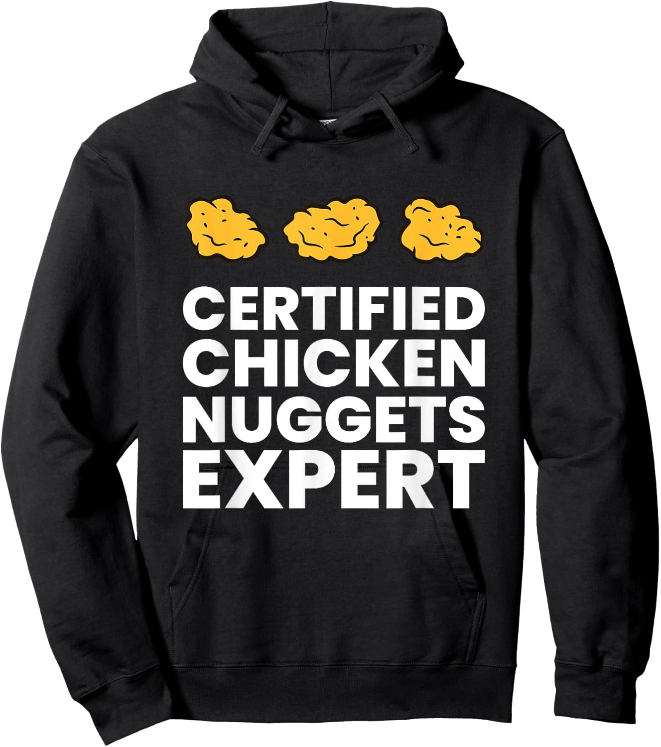 Certified Chicken Nuggets Expert Funny Chicken Nugget Hoodie - Hoodie | Black