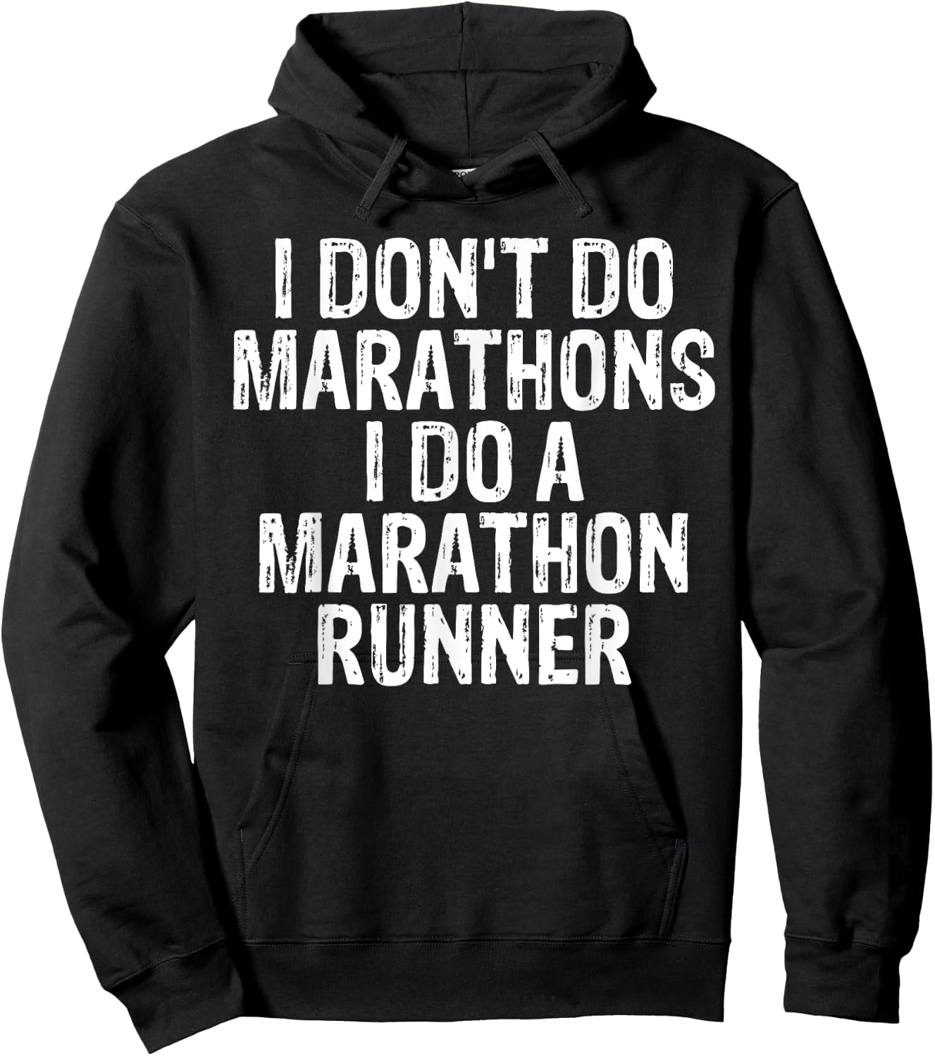I Don't Do Marathons I Do A Marathon Runner Spouse Funny Hoodie - Hoodie | Black