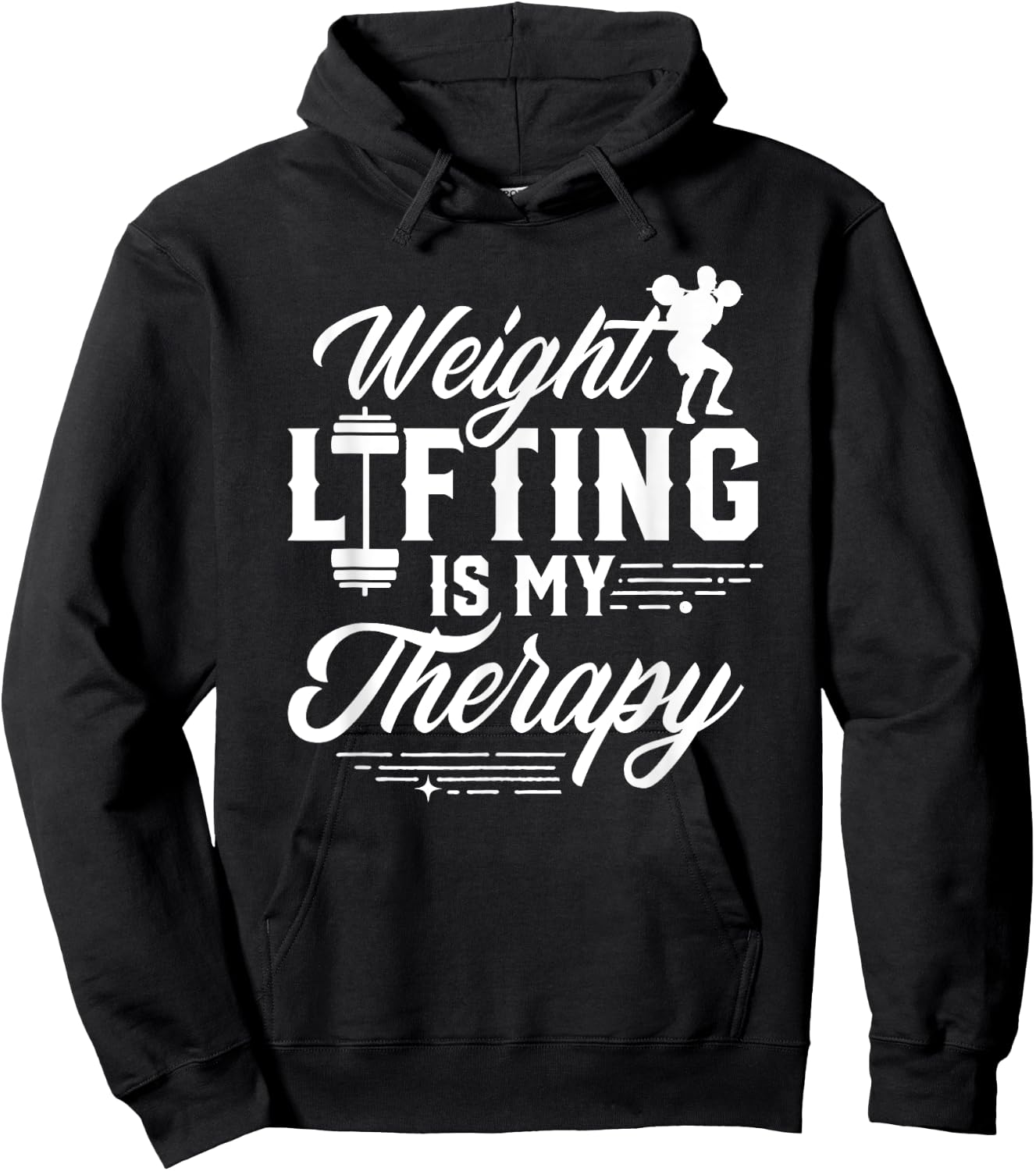 Weightlifting Is My Therapy Weightlift Deadlift Weightlifter Hoodie - Hoodie | Black