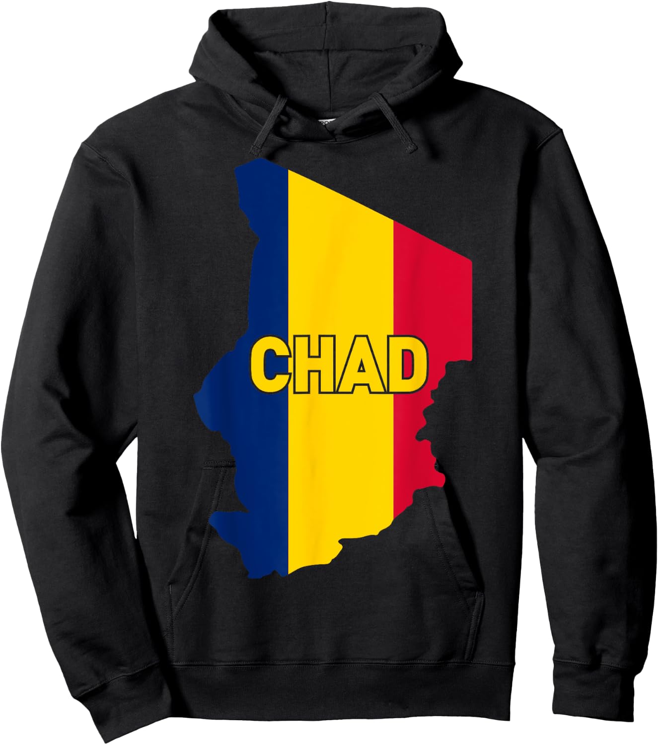 Proud Family and Patriotic Flag of Country Chad Kids Men Hoodie - Hoodie | Black