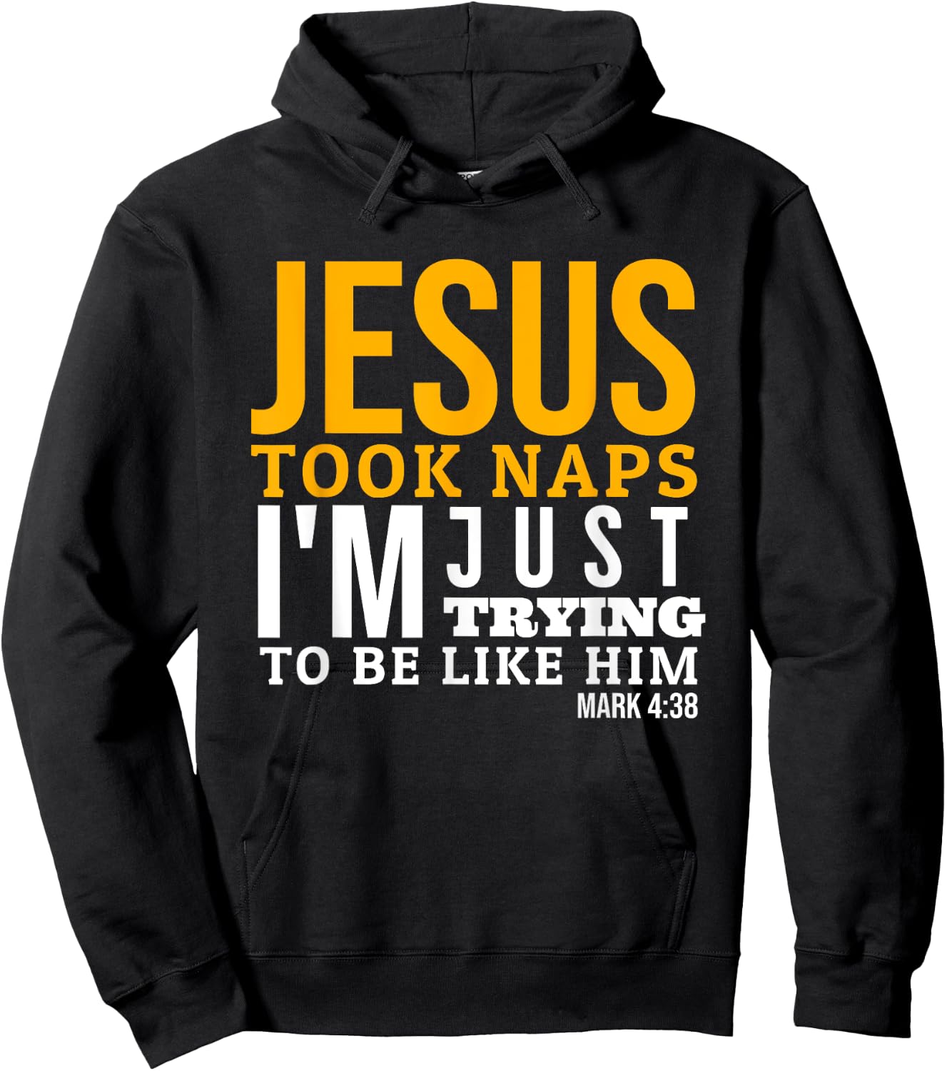 Jesus Took Naps Funny Bible Verse Mark 4:38 Christian Hoodie - Hoodie | Black