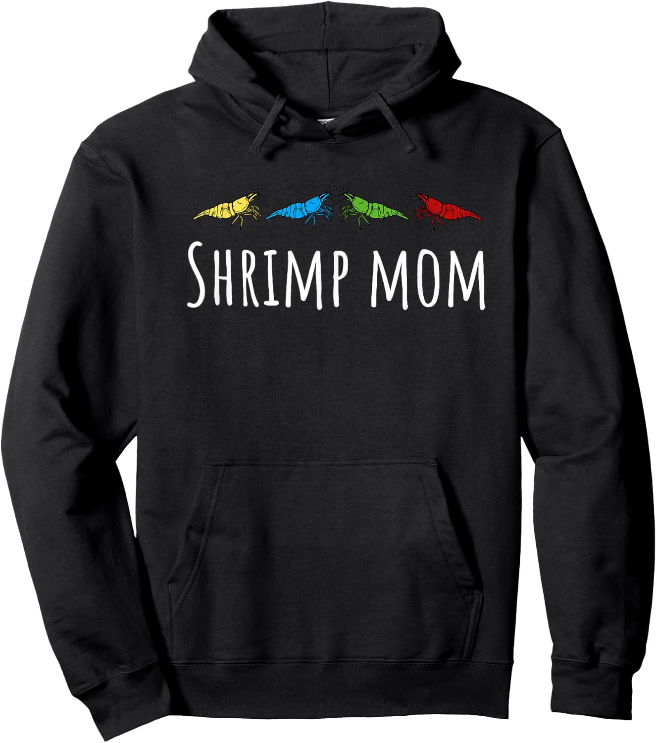 Shrimp Mom Cherry Shrimp Neocaridina Aquarium Fish Hoodie - Hoodie | Black