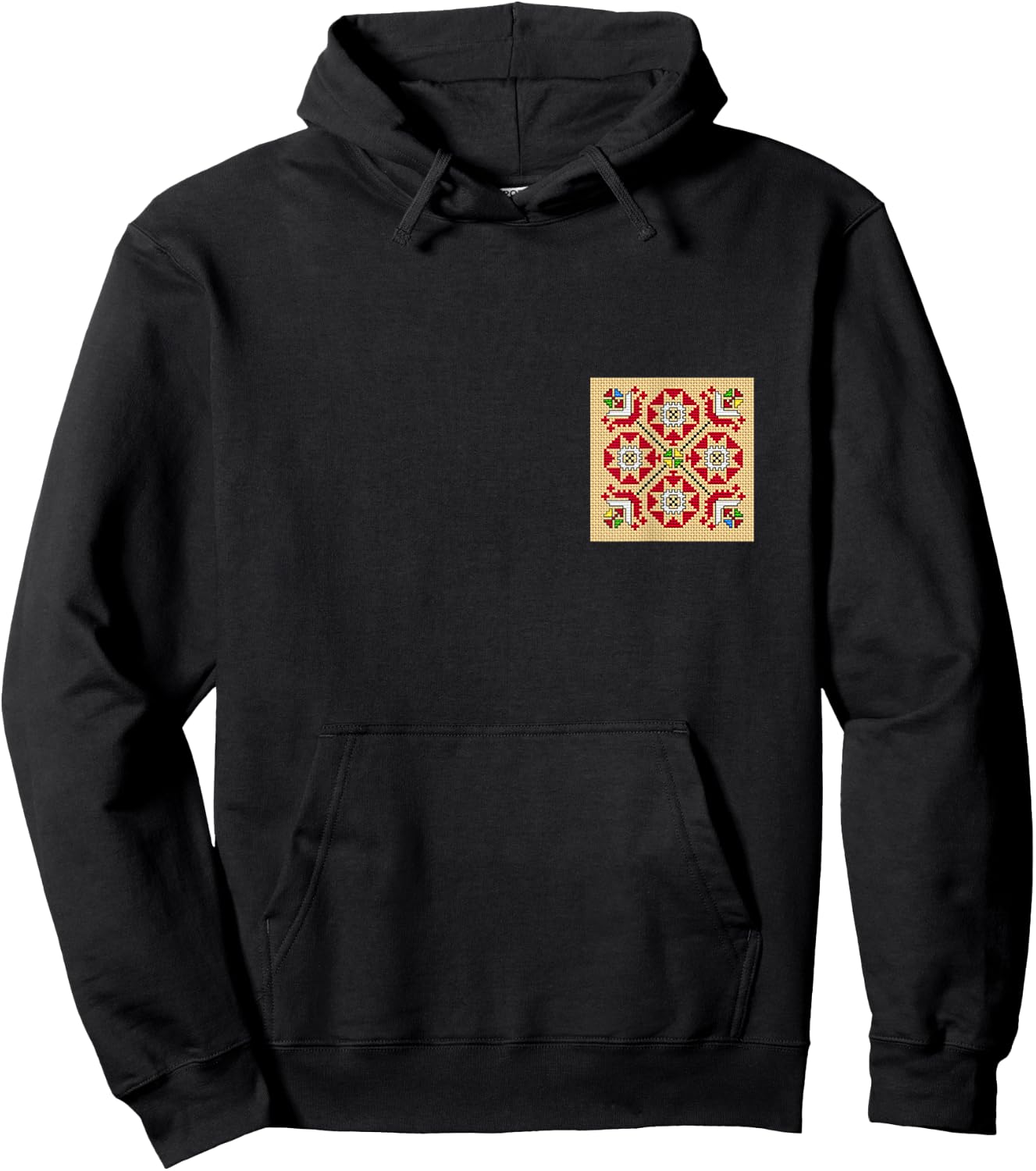 Bulgarian Shevitsa Traditional Folklore Hoodie - Hoodie | Black
