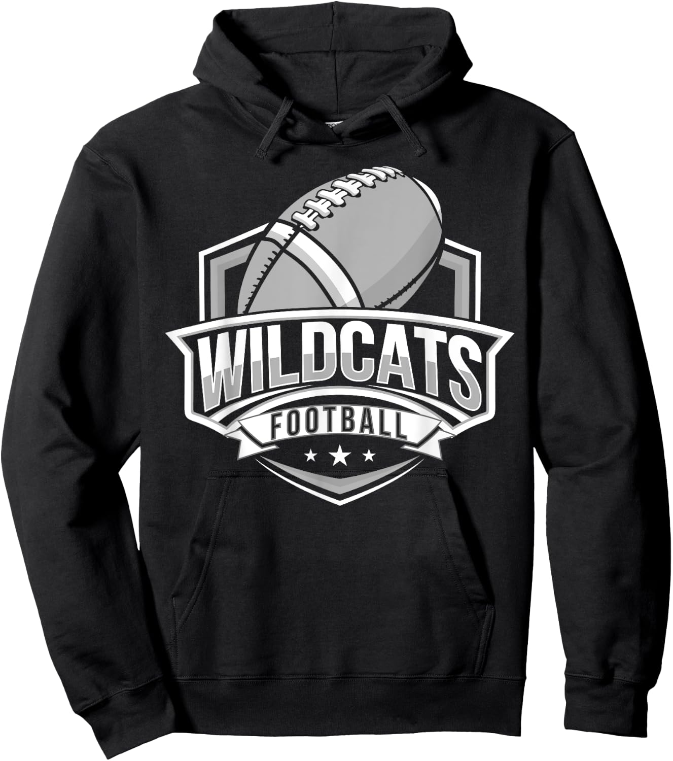 Wildcats Game Day Football Mascot Roar With Pride! Hoodie - Hoodie | Black