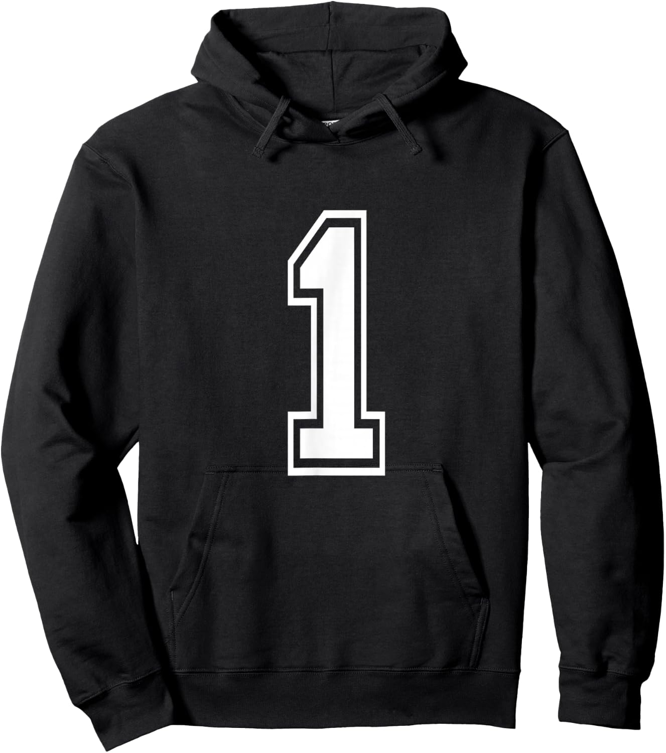 Number 1 Varsity Sports Team Jersey 1st Birthday 1 Year Hoodie - Hoodie | Black