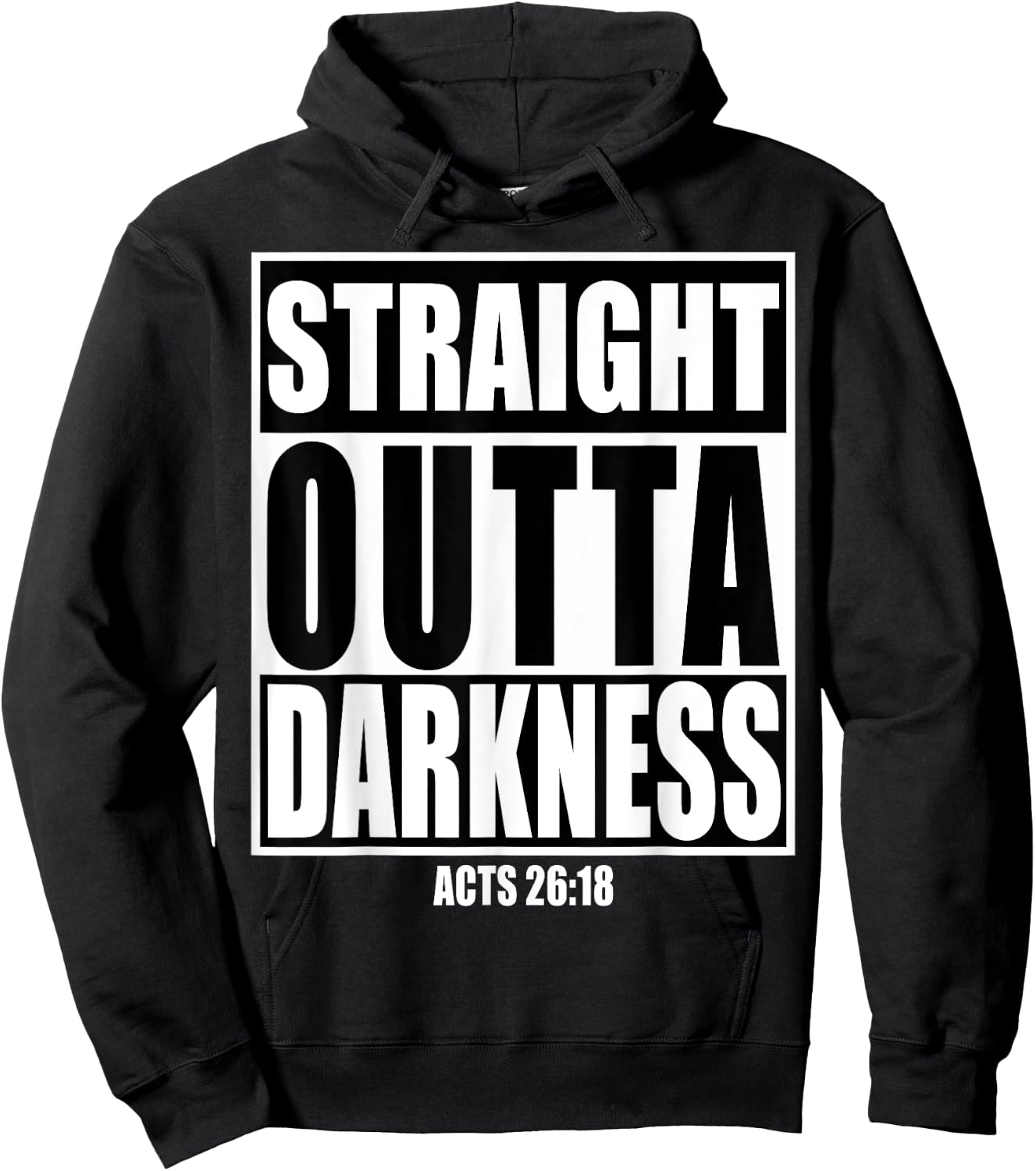 Straight Outta Darkness Shirt Biblical Verse Design Gift Hoodie - Hoodie | Black