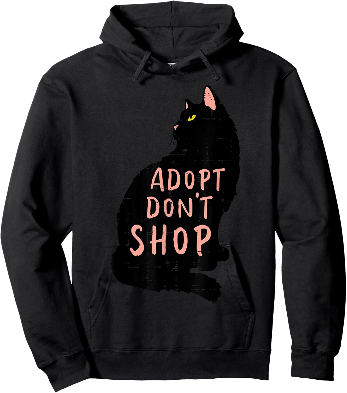 Cat Adopt Dont Shop Animal Rescue Pet Owner Men Women Kids Hoodie - Hoodie | Black