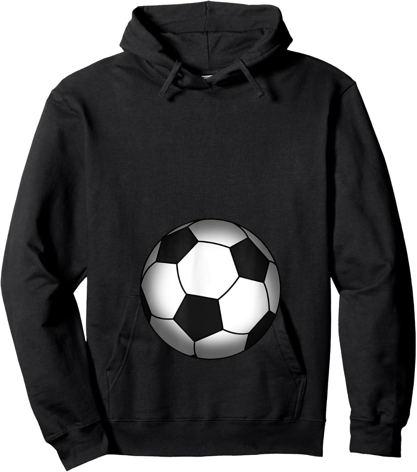 Funny Soccer Player Belly Pregnant Mama Hoodie - Hoodie | Black