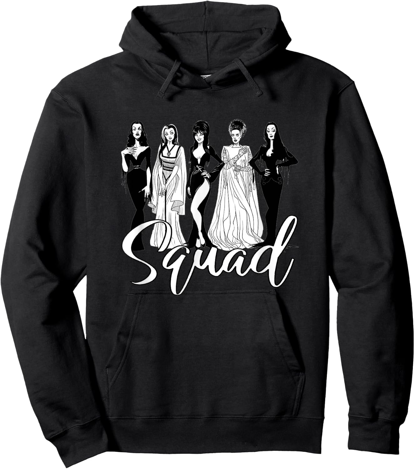 Goth Squad Halloween Ghoul Gang Goth Queen Horror Movies Hoodie - Hoodie | Black
