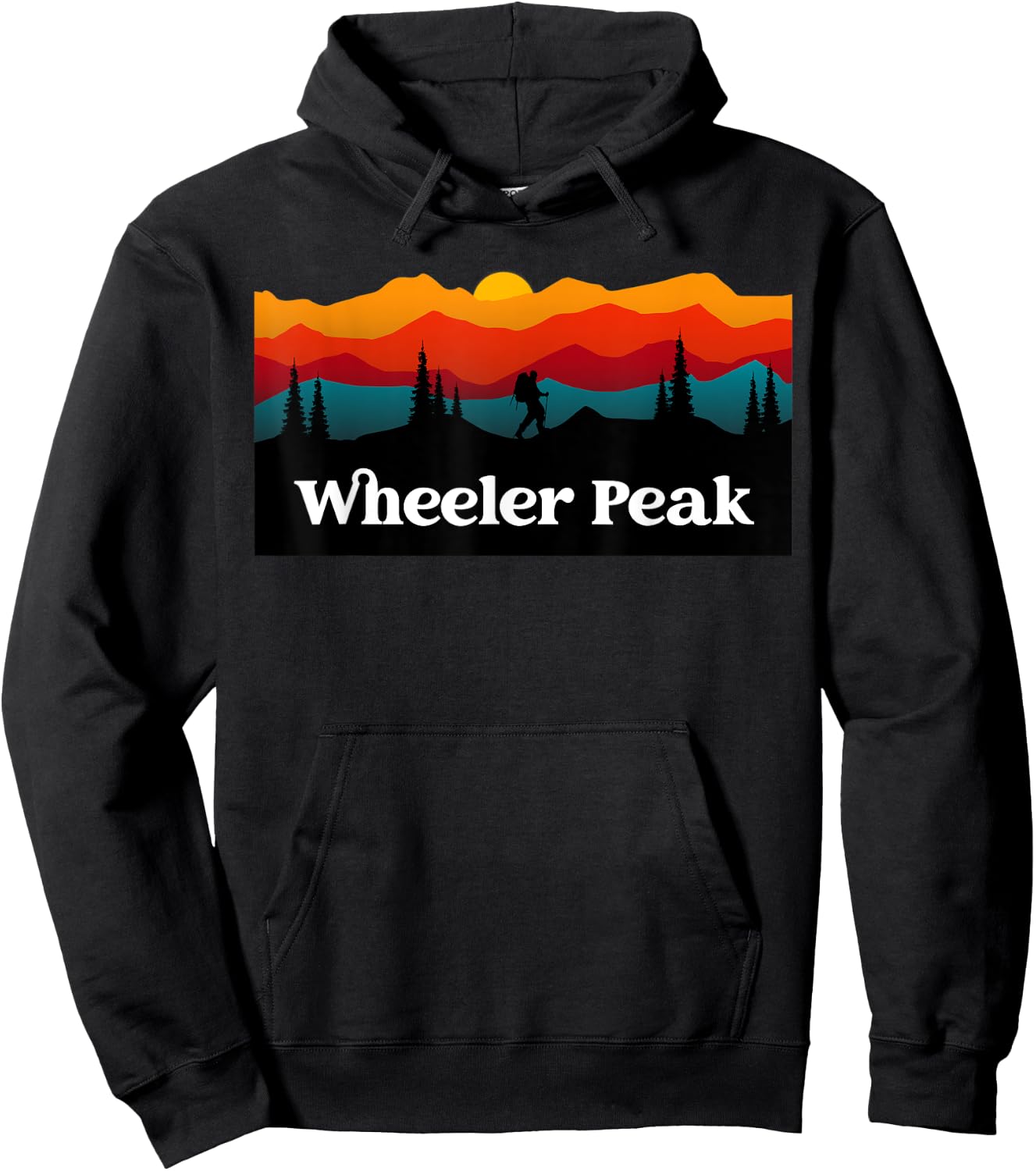 Outdoor hiking nature Wheeler Peak national park trekking Hoodie - Hoodie | Black
