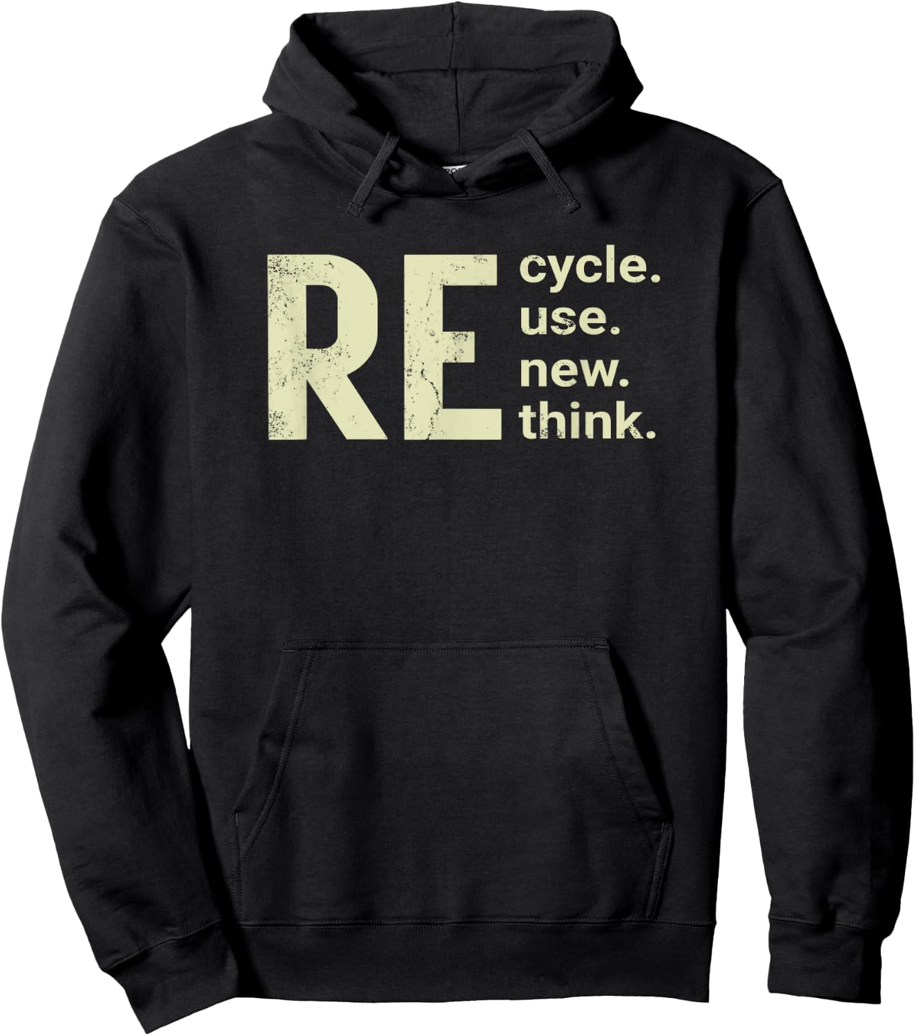 RE Cycle Use New Think Hoodie - Hoodie | Black