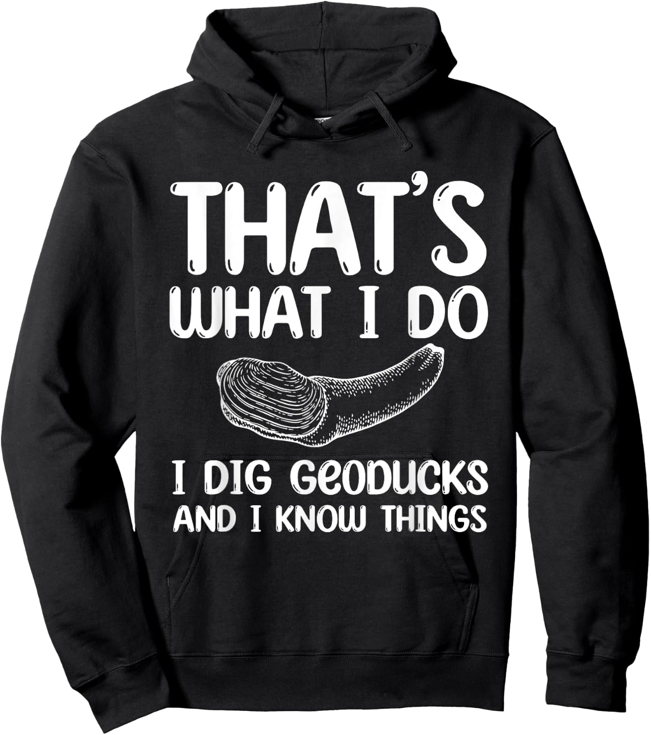 Funny Geoduck Collector Qoute Saltwater Clam Gooey Hoodie - Hoodie | Black
