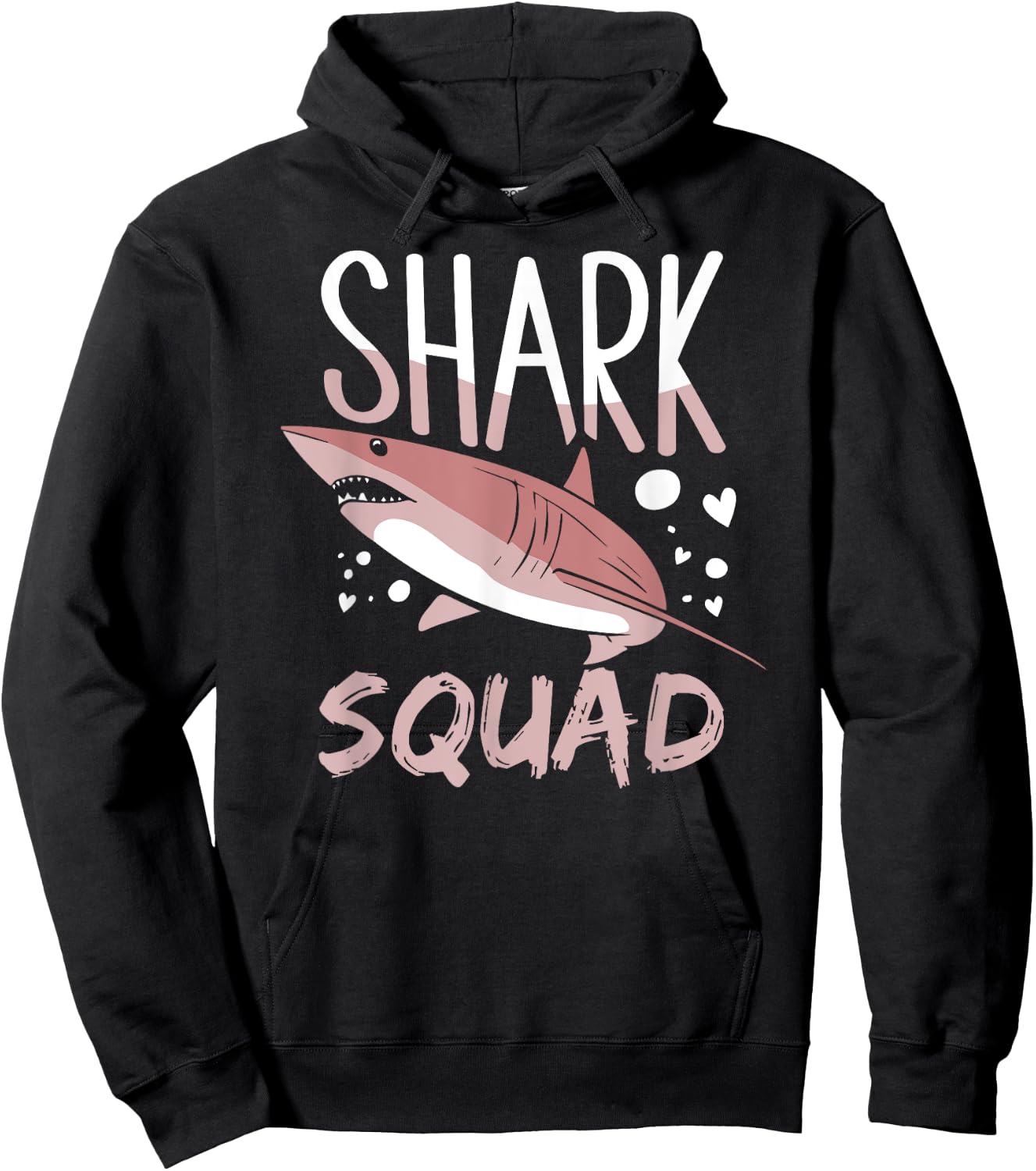 Shark Squad Cute Sharks Lover Fan Hoodie - Hoodie | Black