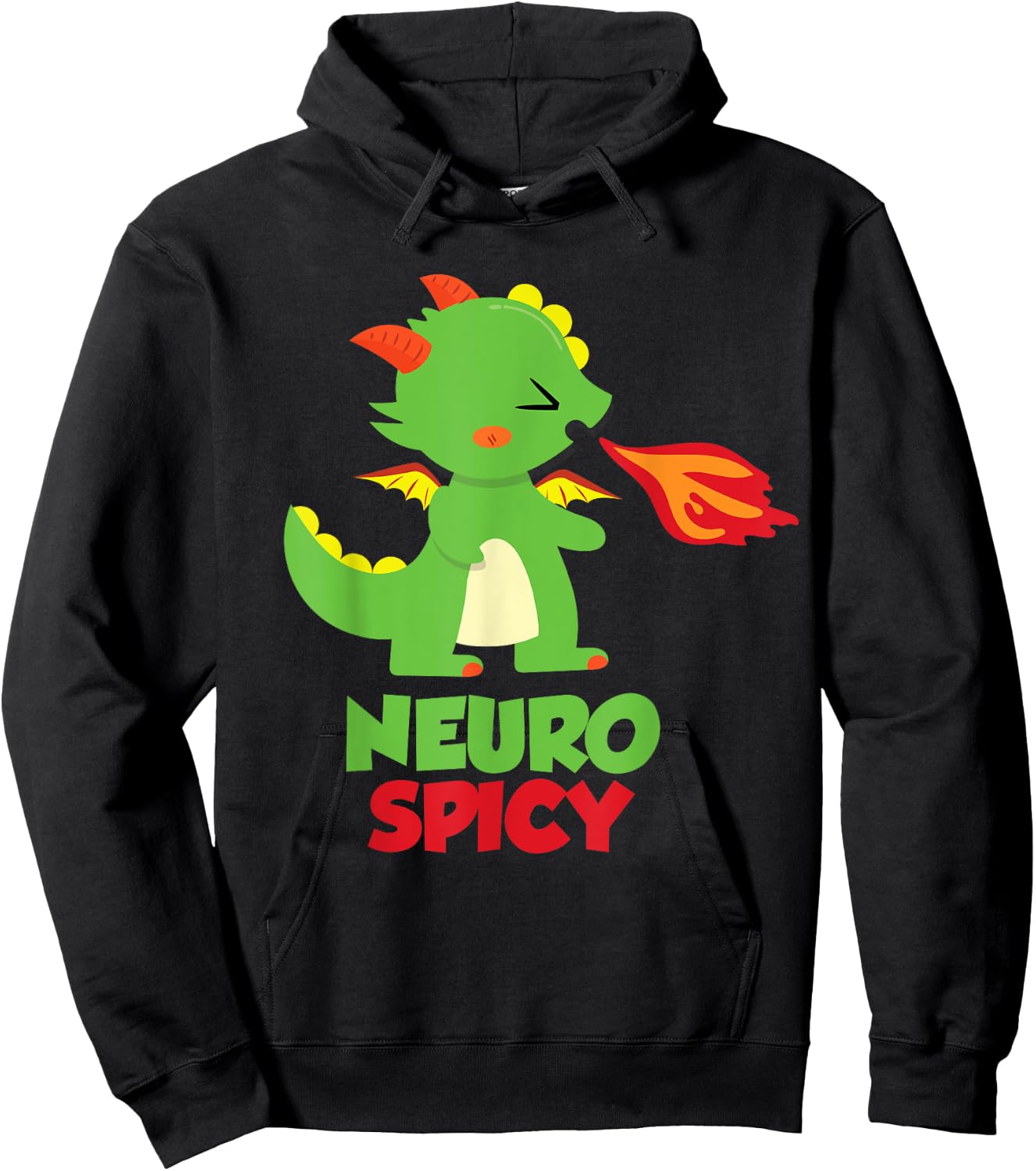 Neurospicy Dragon Hoodie - Hoodie | Black