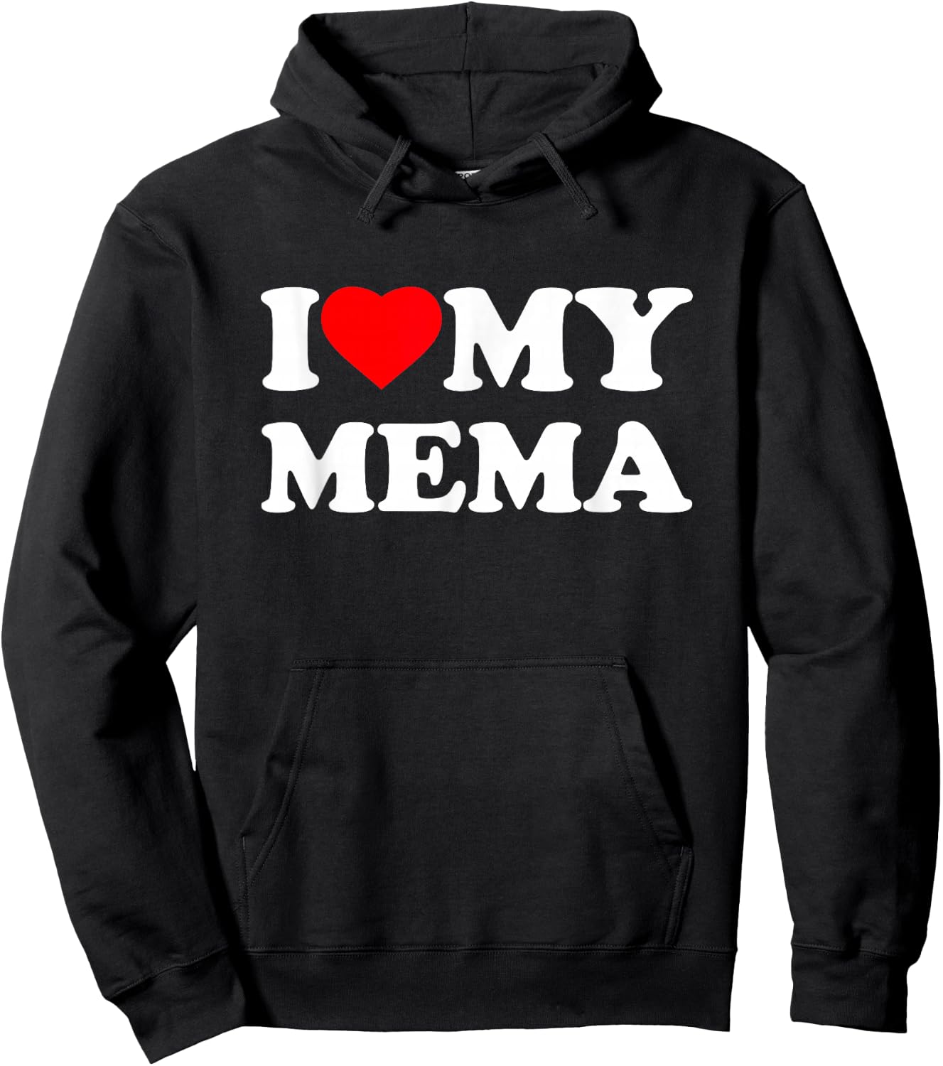 I Love My Mema I Heart Family Grandma Hoodie - Hoodie | Black